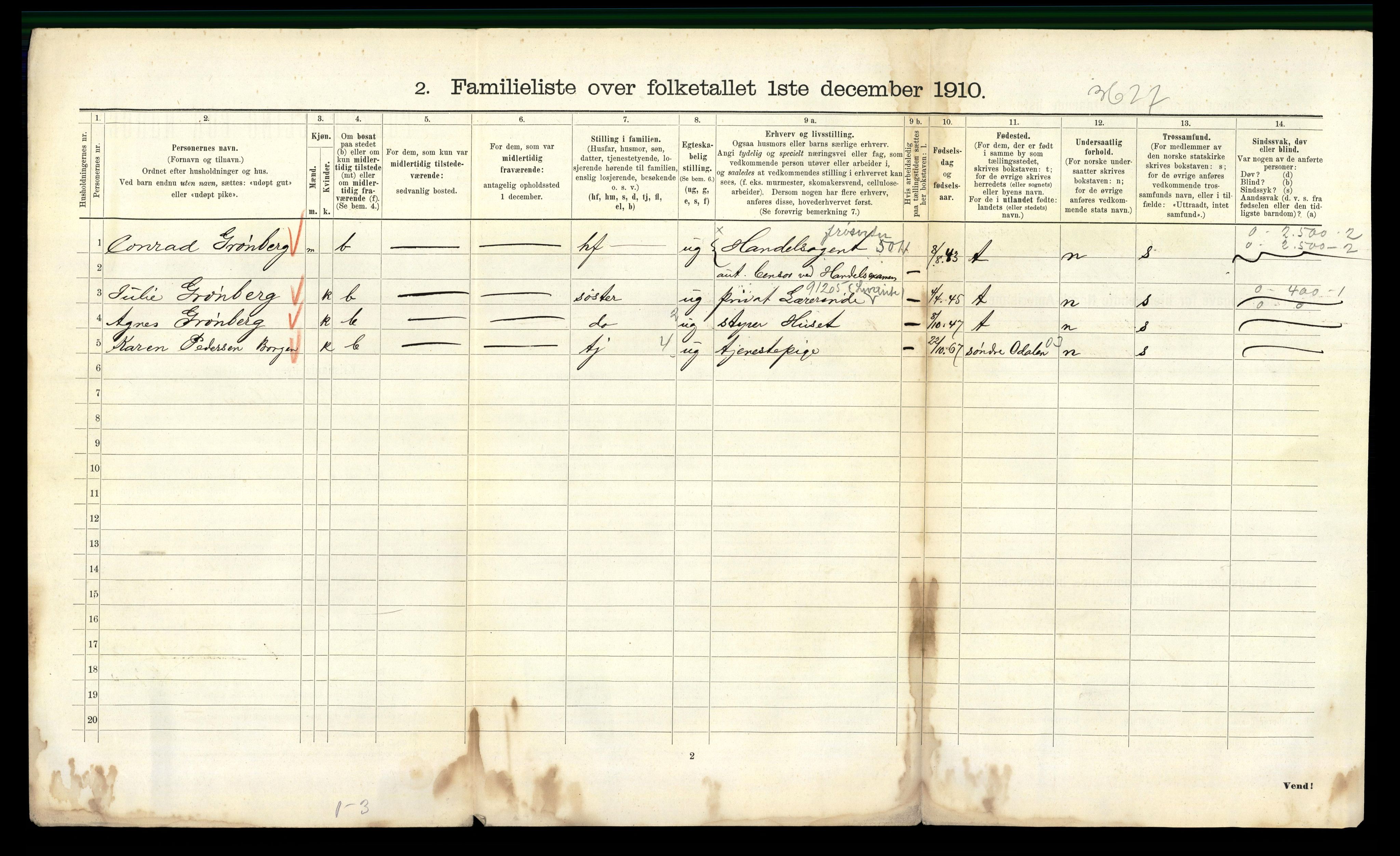 RA, 1910 census for Kristiania, 1910, p. 76498