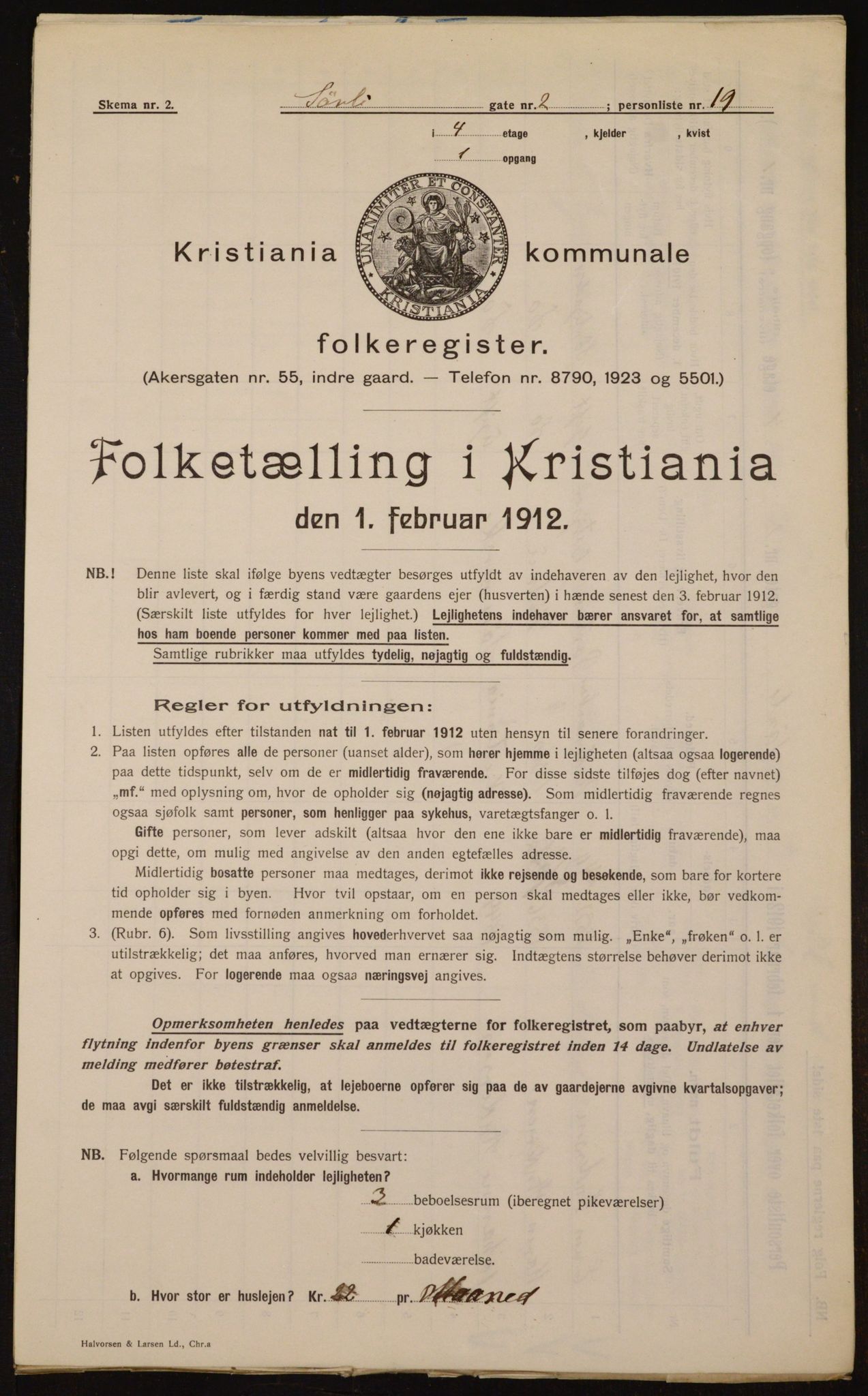 OBA, Municipal Census 1912 for Kristiania, 1912, p. 106472