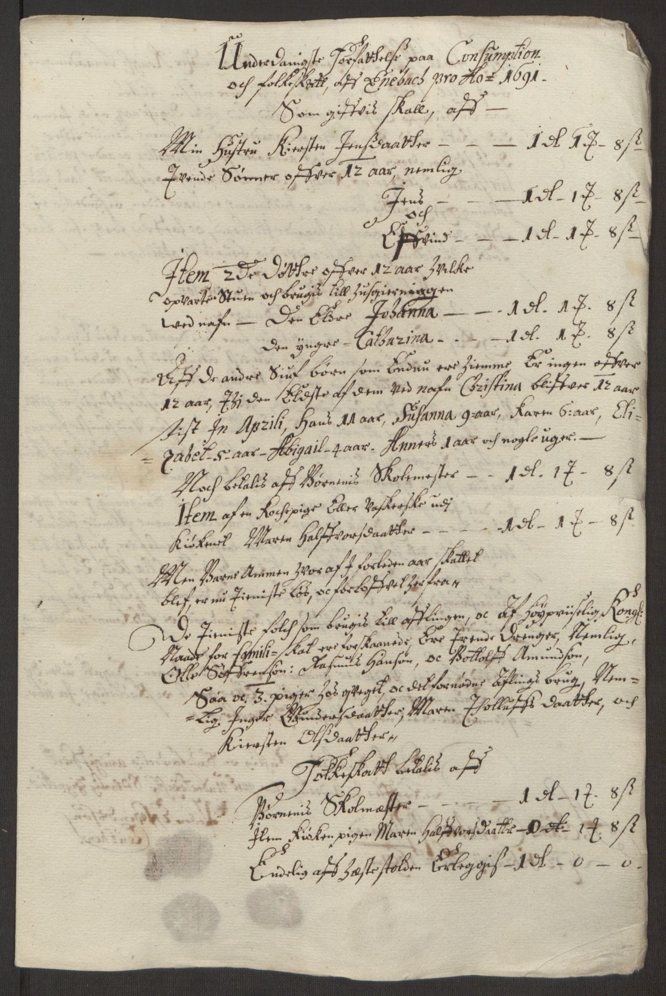 Rentekammeret inntil 1814, Reviderte regnskaper, Fogderegnskap, AV/RA-EA-4092/R11/L0575: Fogderegnskap Nedre Romerike, 1691, p. 142