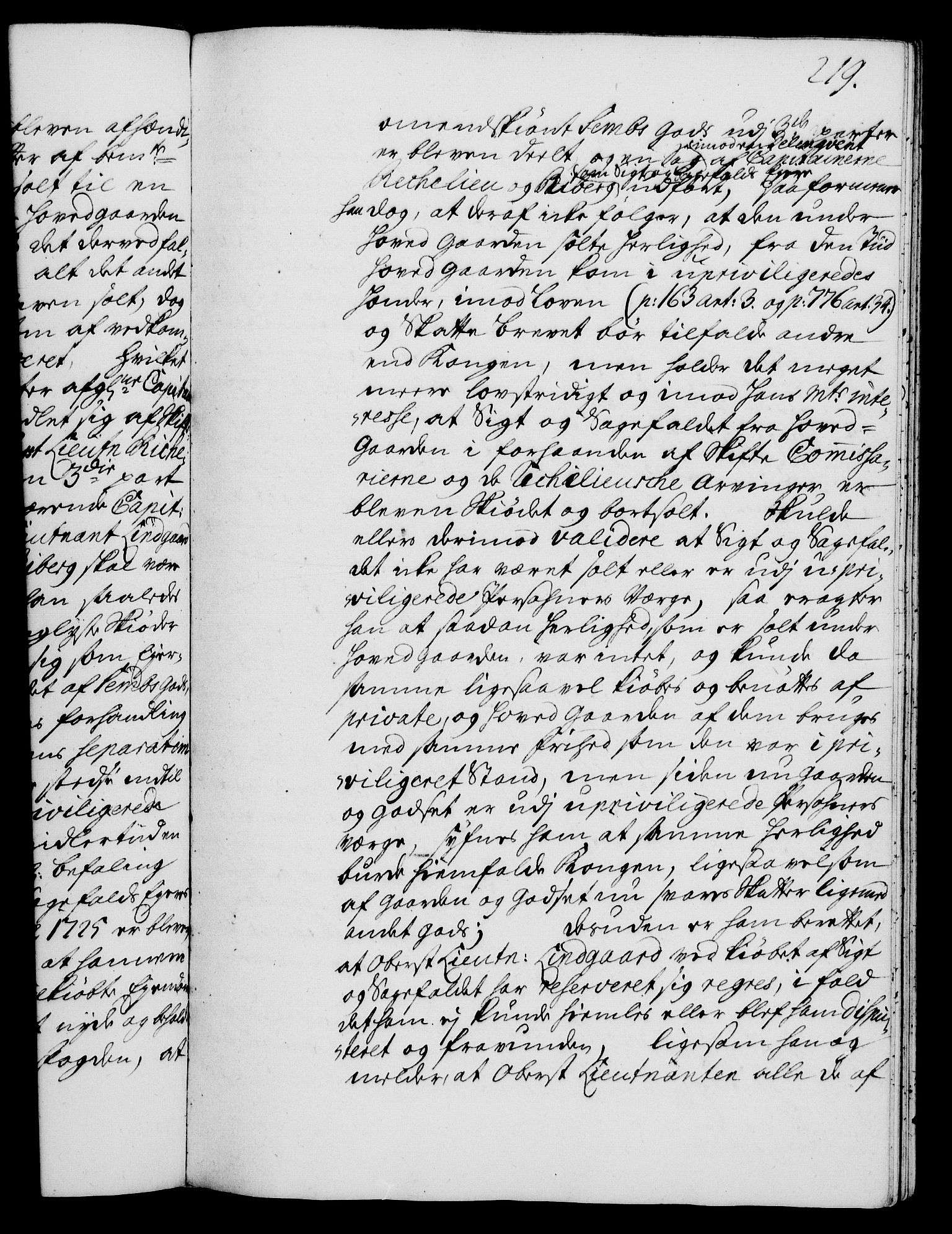Rentekammeret, Kammerkanselliet, RA/EA-3111/G/Gh/Gha/L0016: Norsk ekstraktmemorialprotokoll (merket RK 53.61), 1734-1735, p. 219