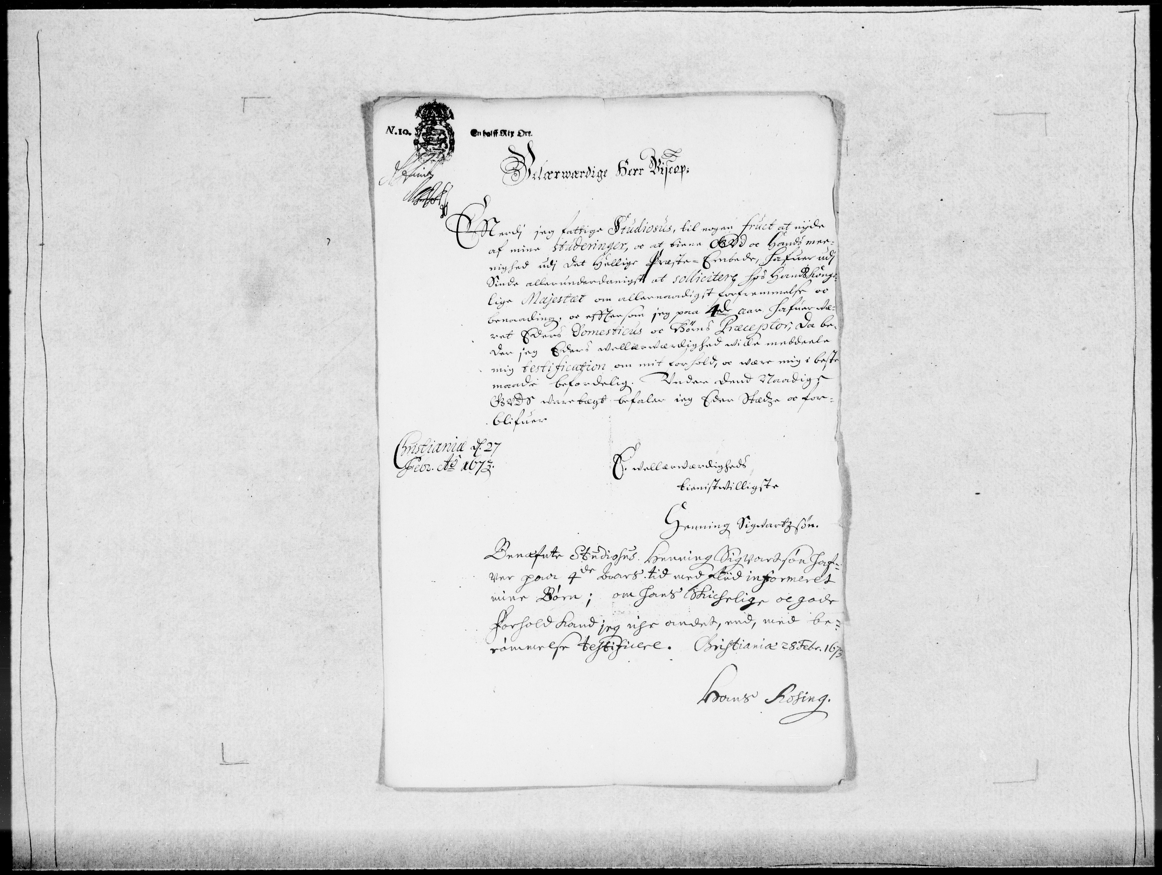 Danske Kanselli 1572-1799, AV/RA-EA-3023/F/Fc/Fcc/Fcca/L0031: Norske innlegg 1572-1799, 1671-1673, p. 302