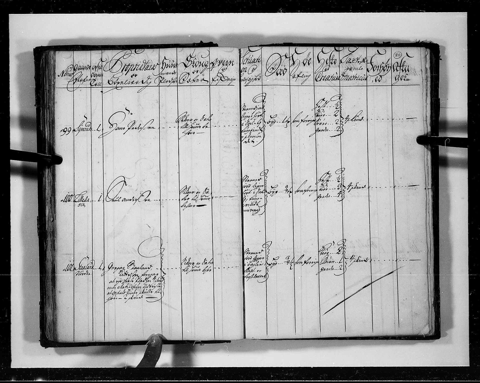 Rentekammeret inntil 1814, Realistisk ordnet avdeling, AV/RA-EA-4070/N/Nb/Nbf/L0113: Numedal og Sandsvær eksaminasjonsprotokoll, 1723, p. 79b-80a