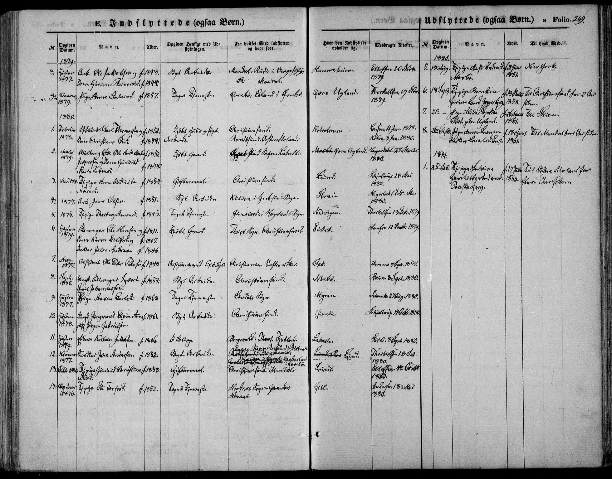 Oddernes sokneprestkontor, AV/SAK-1111-0033/F/Fa/Faa/L0008: Parish register (official) no. A 8, 1864-1880, p. 269