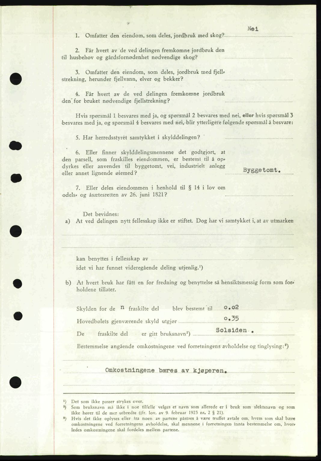 Nedenes sorenskriveri, AV/SAK-1221-0006/G/Gb/Gba/L0054: Mortgage book no. A6c, 1946-1946, Diary no: : 187/1946