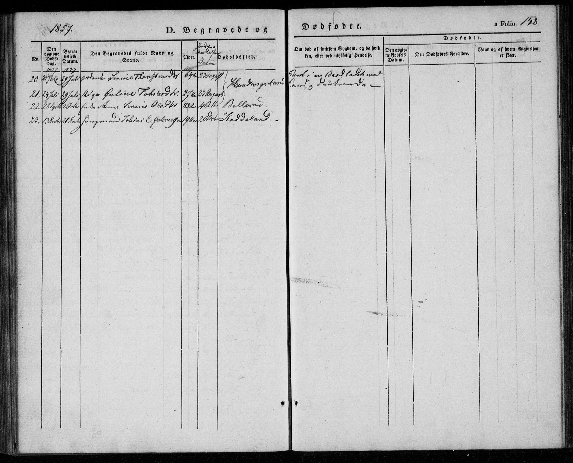 Lyngdal sokneprestkontor, AV/SAK-1111-0029/F/Fa/Faa/L0001: Parish register (official) no. A 1, 1837-1857, p. 158