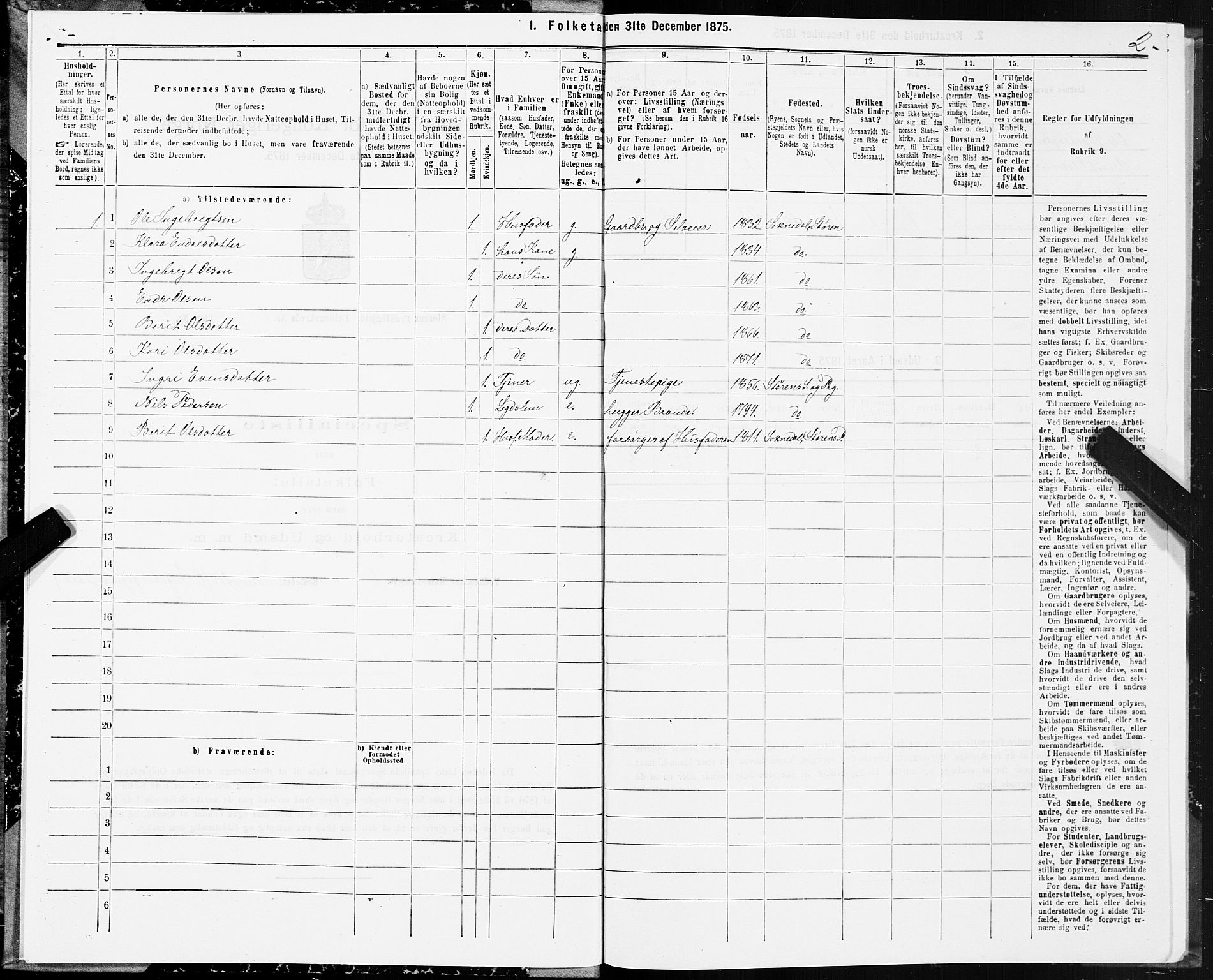 SAT, 1875 census for 1648P Støren, 1875, p. 7002