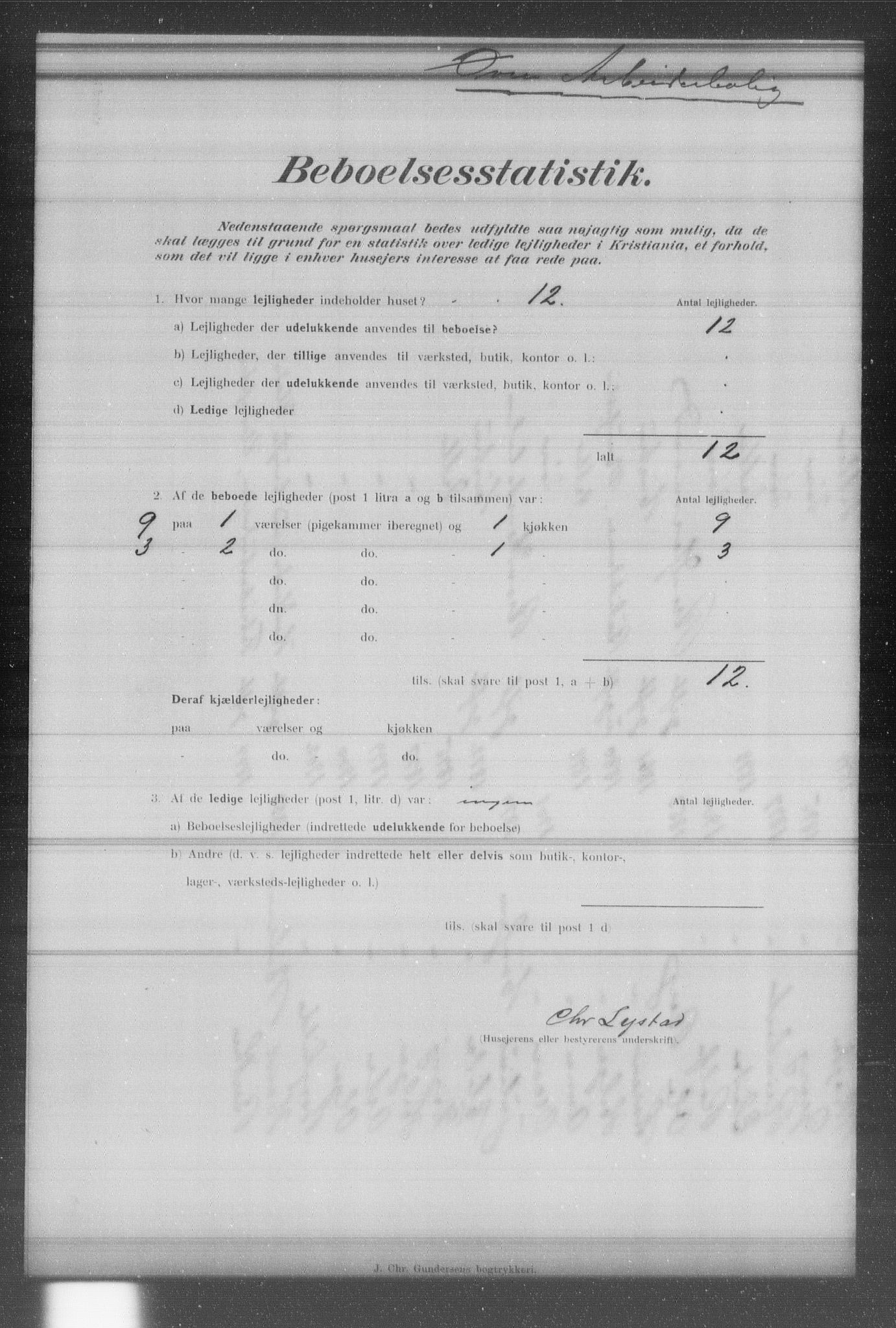 OBA, Municipal Census 1902 for Kristiania, 1902, p. 16497