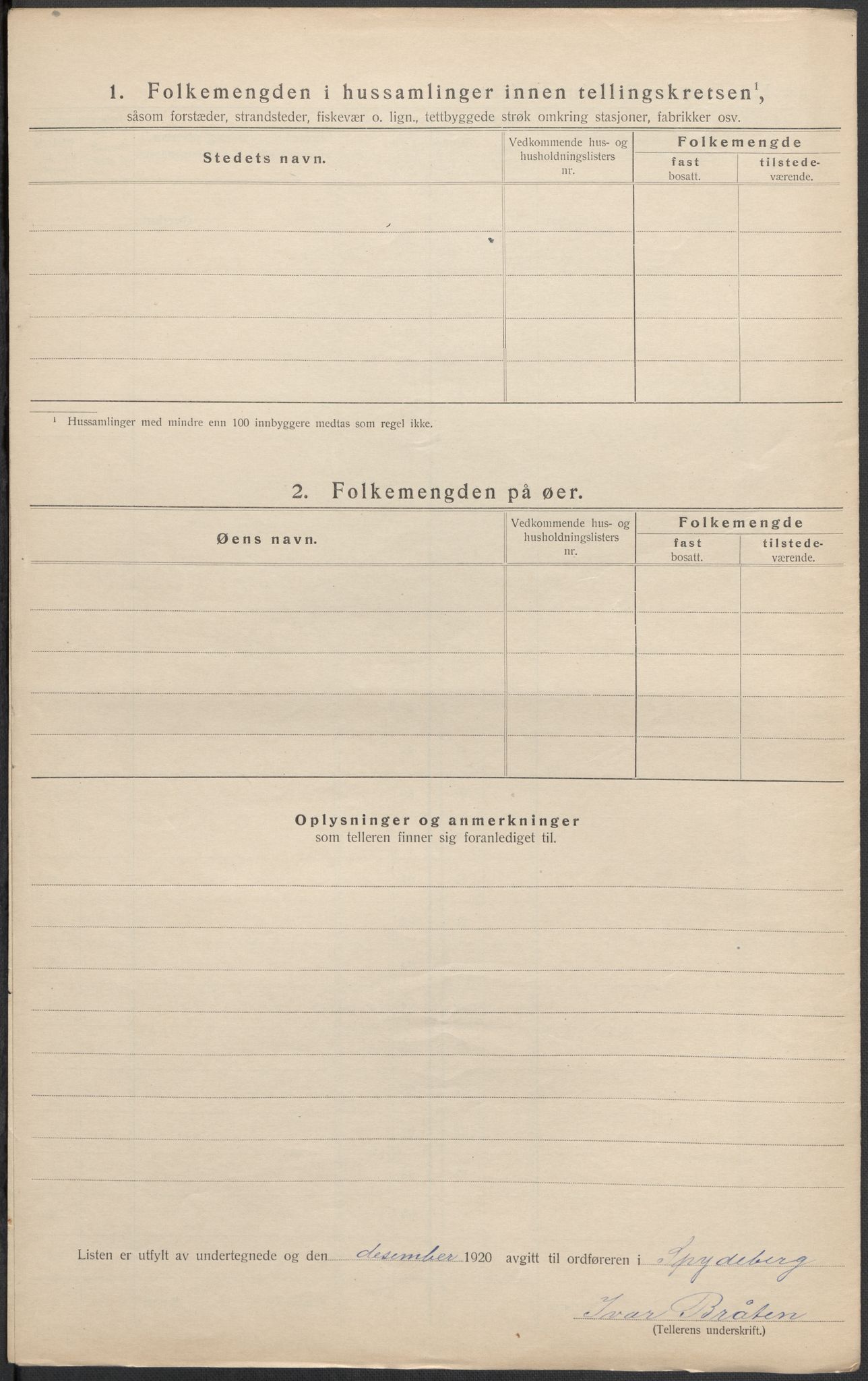 SAO, 1920 census for Spydeberg, 1920, p. 36