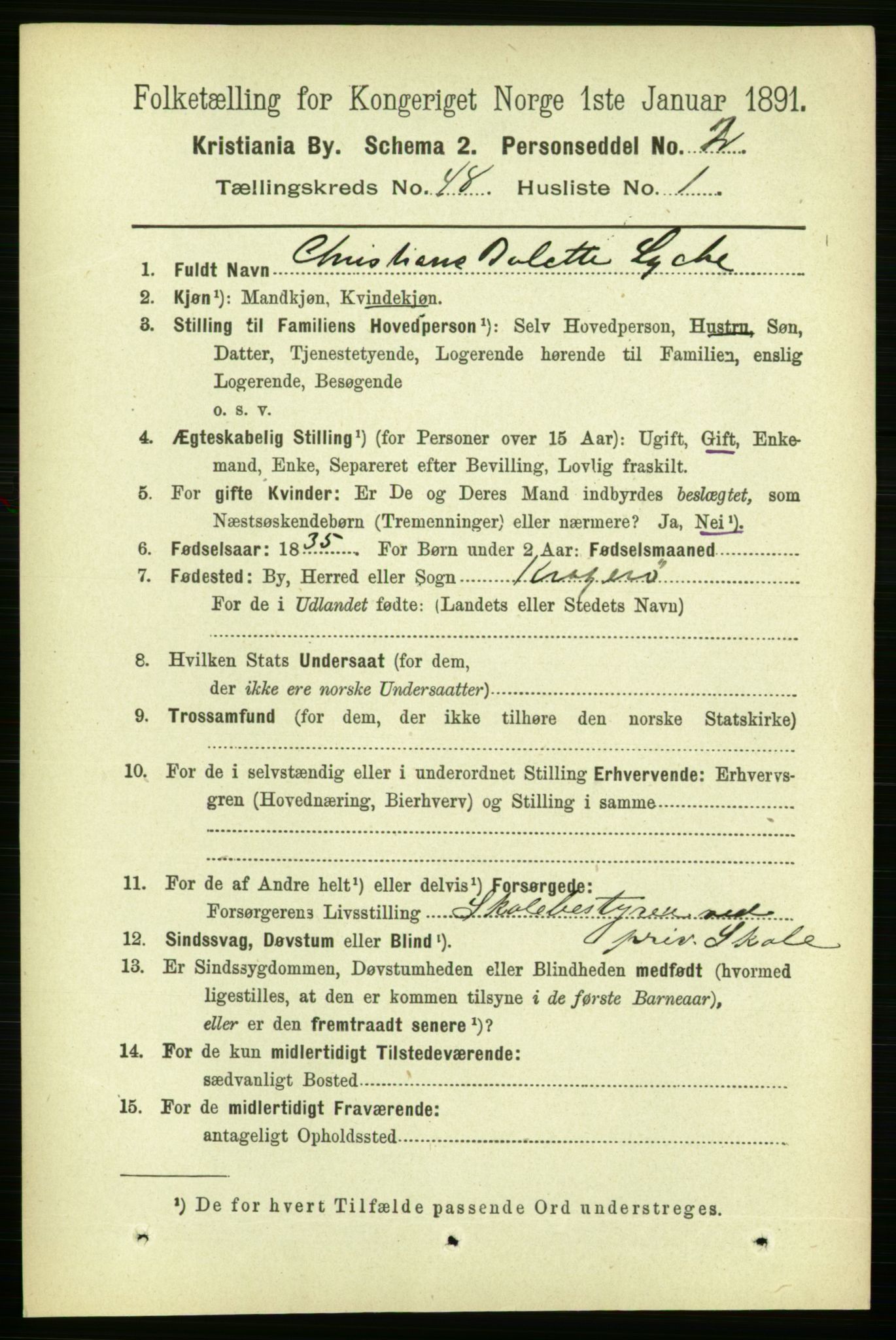 RA, 1891 census for 0301 Kristiania, 1891, p. 28385