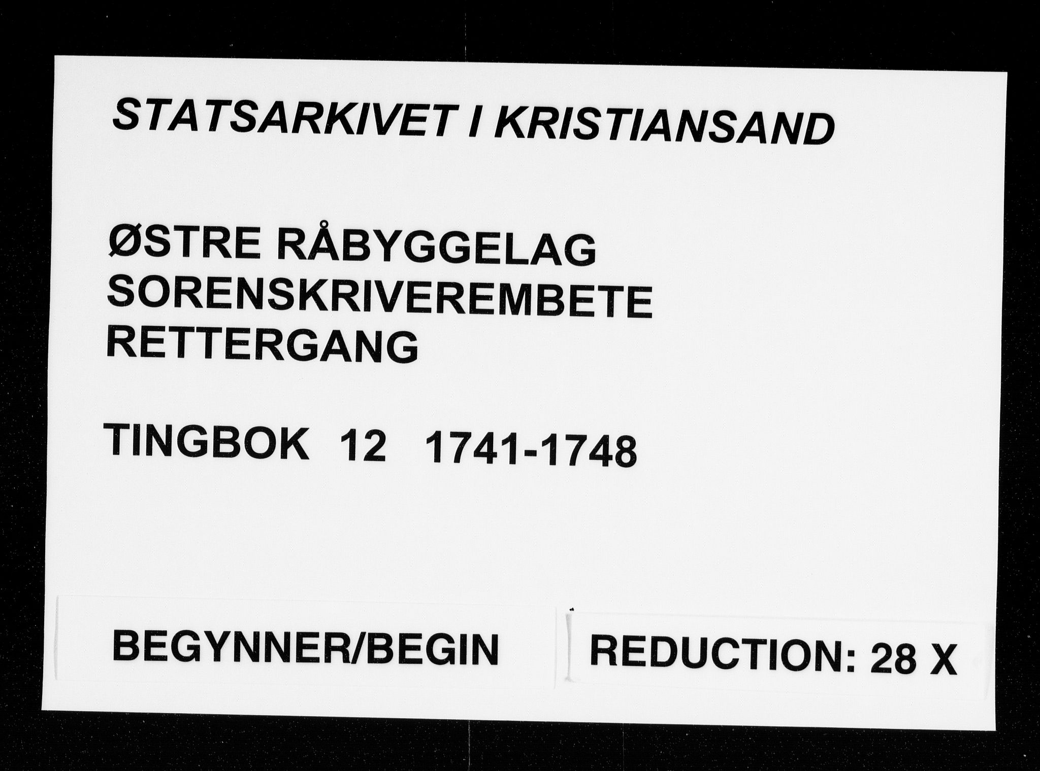 Østre Råbyggelag sorenskriveri, AV/SAK-1221-0016/F/Fa/L0013: Tingbok nr 12, 1741-1748