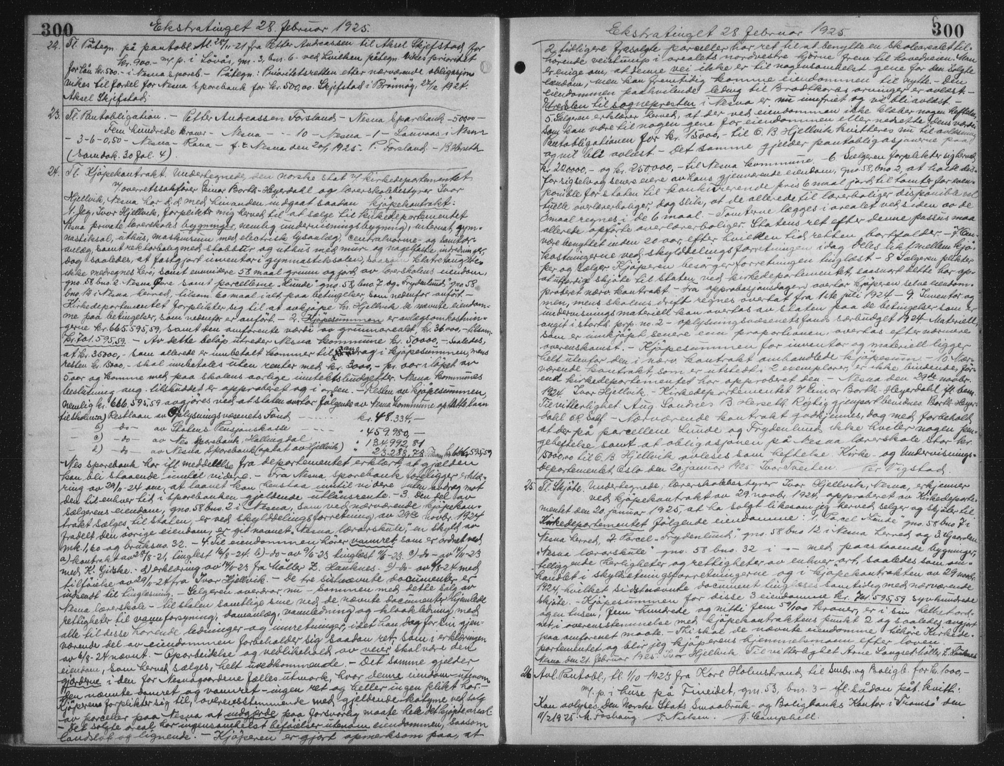 Rana sorenskriveri , AV/SAT-A-1108/1/2/2C/L0018: Mortgage book no. 18, 1923-1928, p. 300, Deed date: 28.02.1925