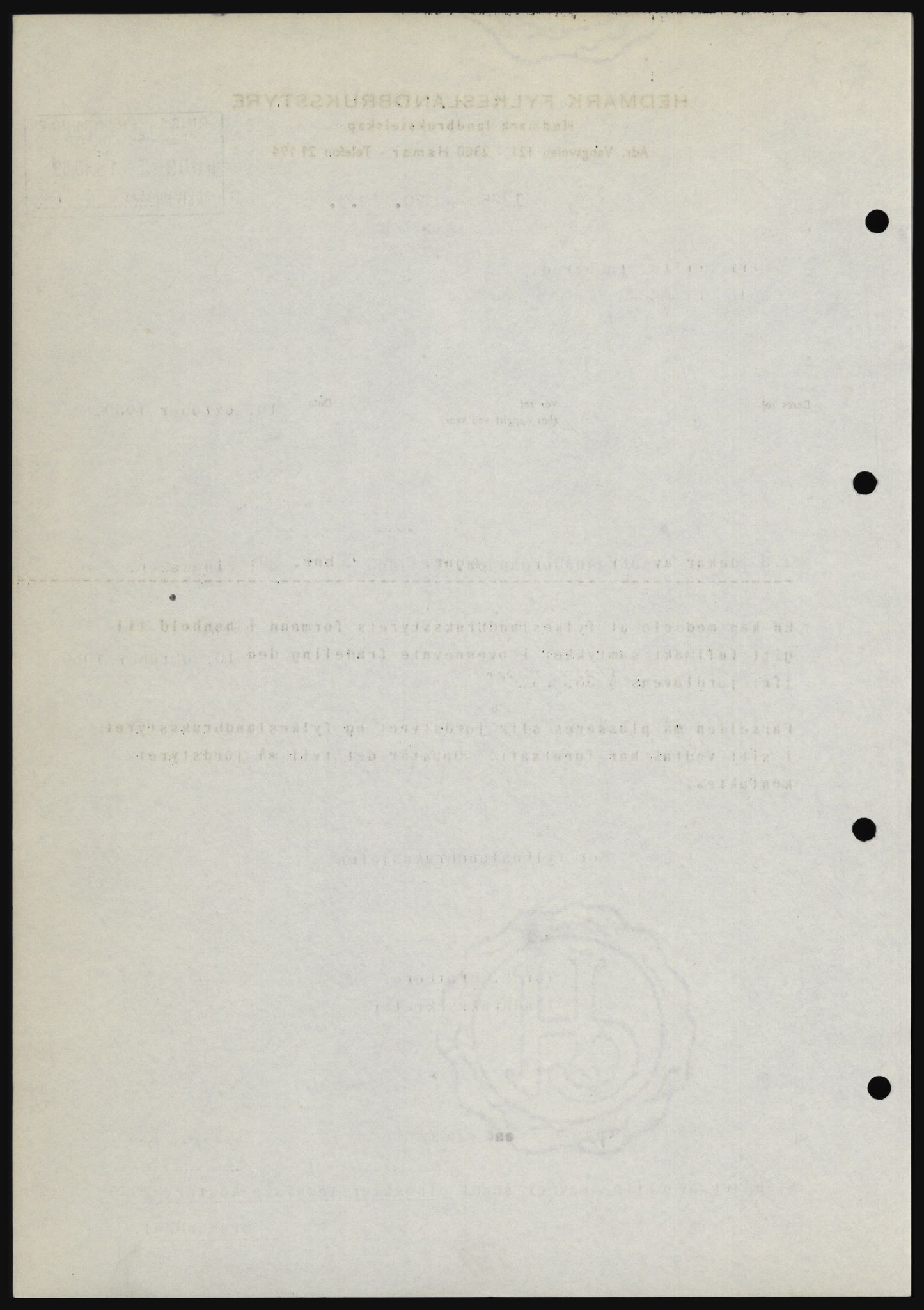 Nord-Hedmark sorenskriveri, SAH/TING-012/H/Hc/L0033: Mortgage book no. 33, 1970-1970, Diary no: : 1225/1970