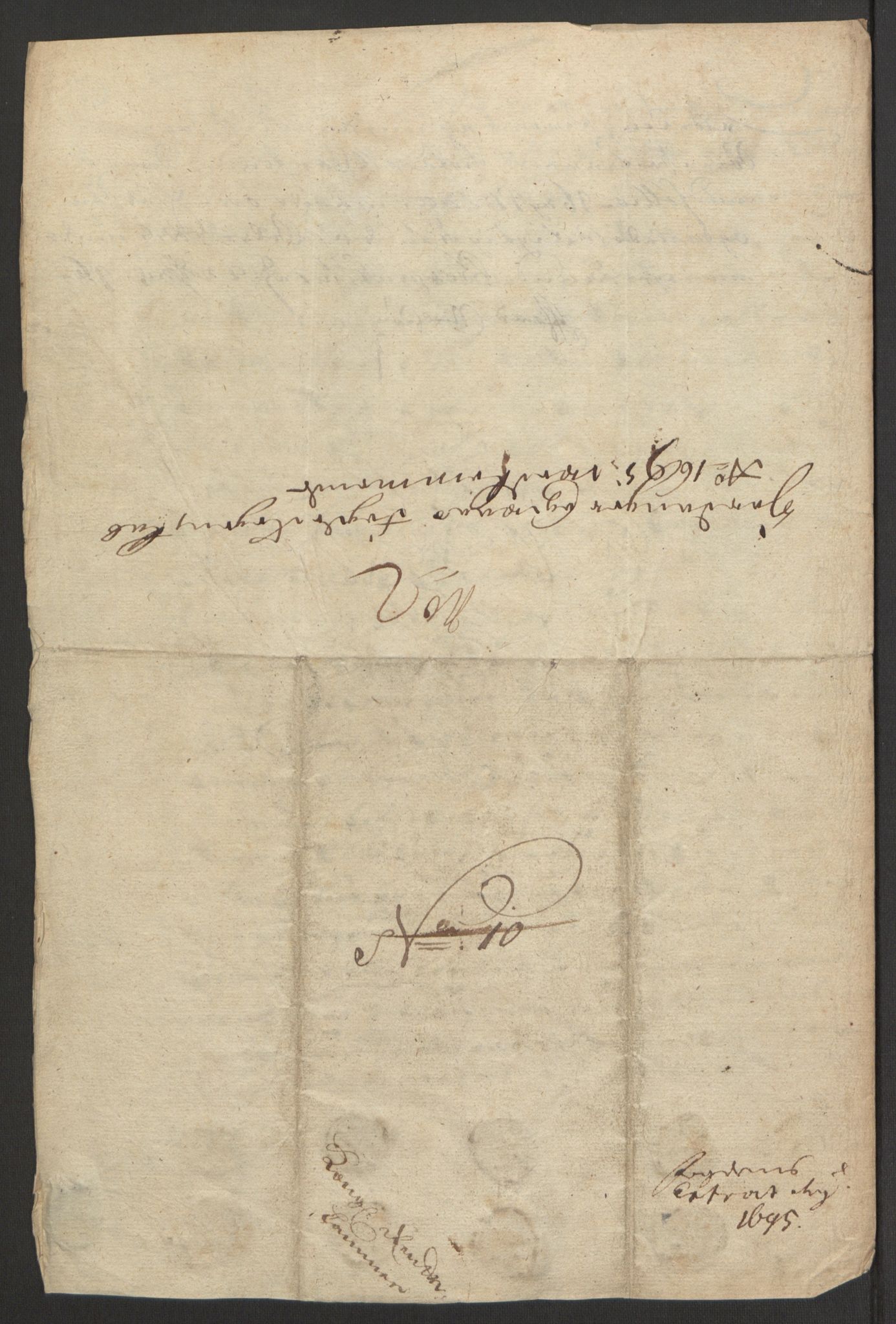 Rentekammeret inntil 1814, Reviderte regnskaper, Fogderegnskap, AV/RA-EA-4092/R48/L2976: Fogderegnskap Sunnhordland og Hardanger, 1695-1696, p. 178