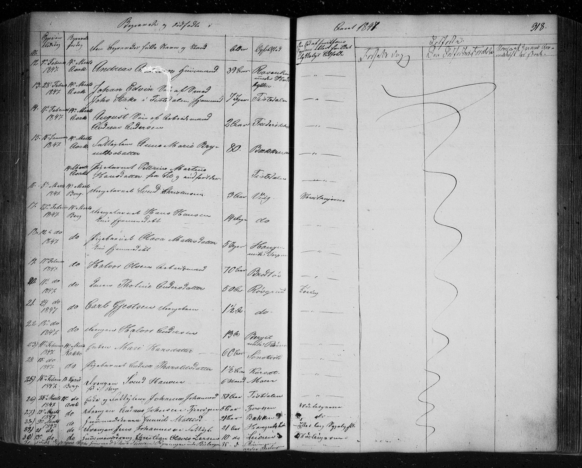 Berg prestekontor Kirkebøker, AV/SAO-A-10902/F/Fa/L0004: Parish register (official) no. I 4, 1843-1860, p. 318