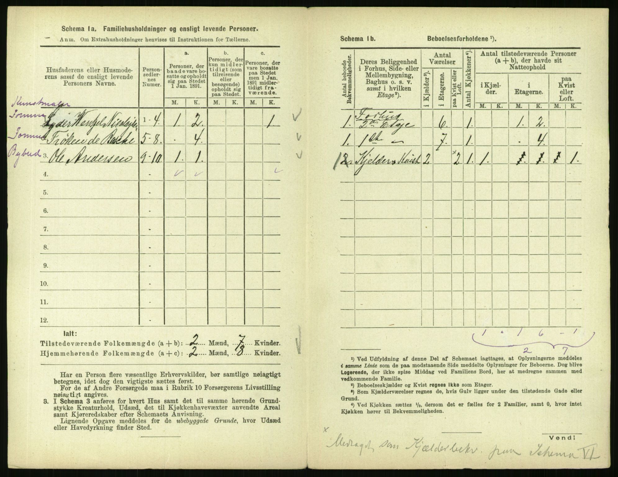 RA, 1891 census for 0301 Kristiania, 1891, p. 41890