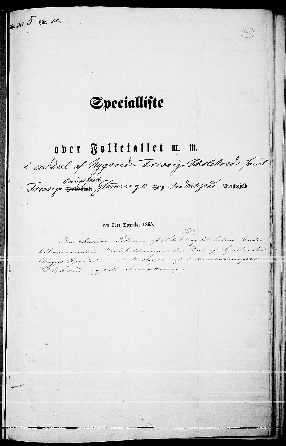 RA, 1865 census for Fredrikstad/Glemmen, 1865, p. 138