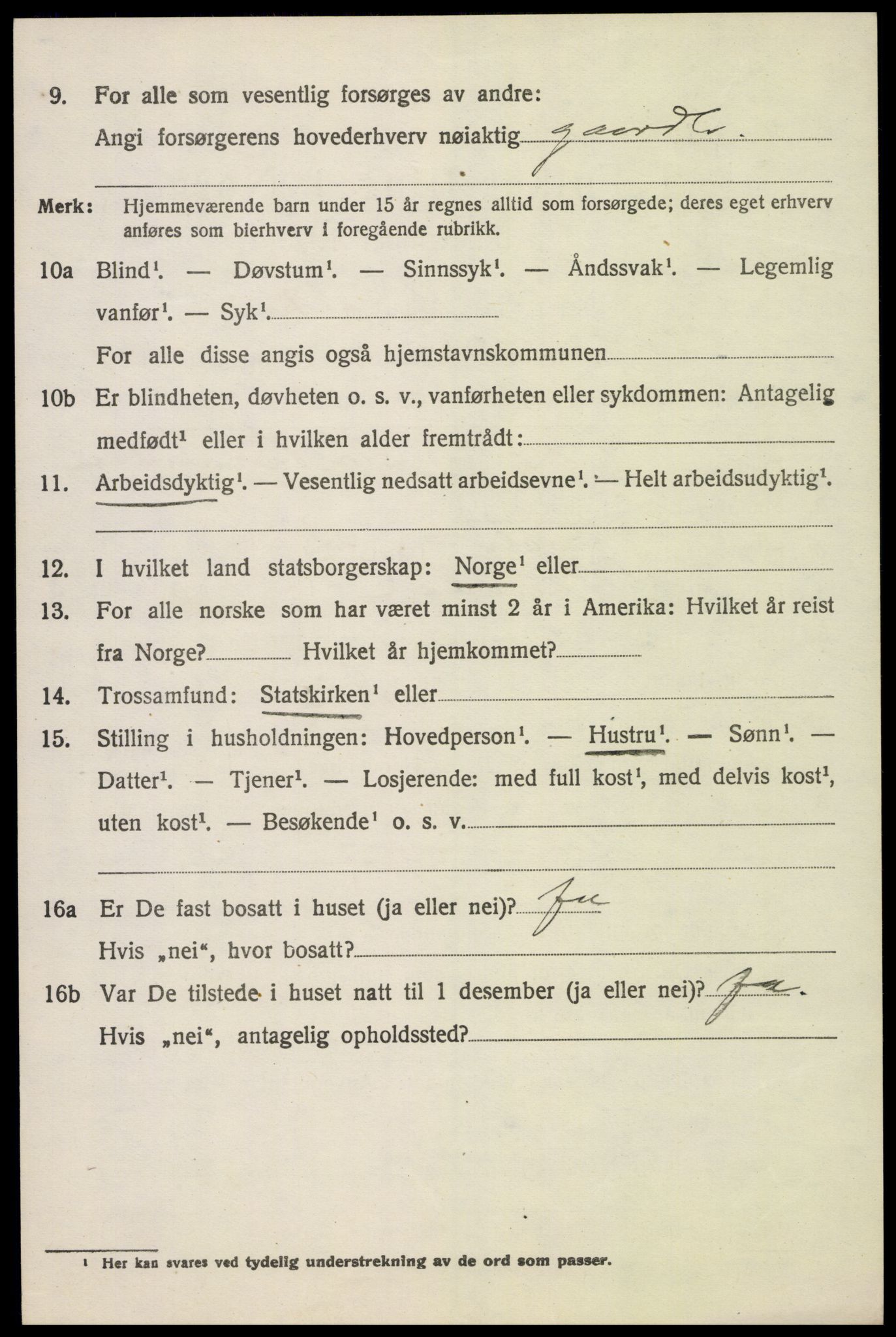 SAH, 1920 census for Vestre Gausdal, 1920, p. 1734