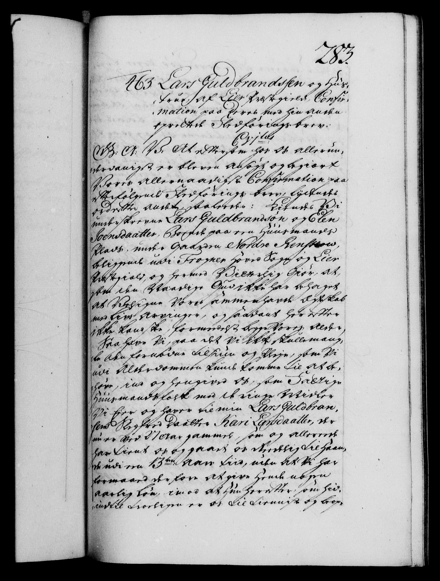 Danske Kanselli 1572-1799, AV/RA-EA-3023/F/Fc/Fca/Fcaa/L0034: Norske registre, 1745-1746, p. 283a