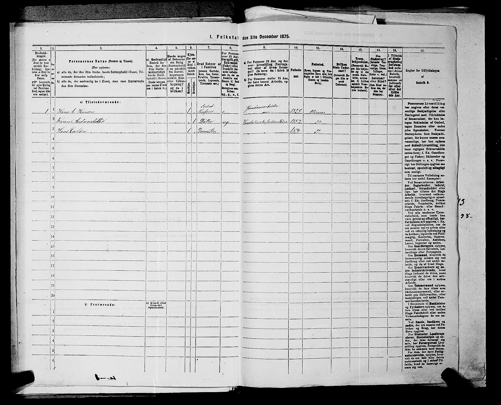 RA, 1875 census for 0236P Nes, 1875, p. 2277