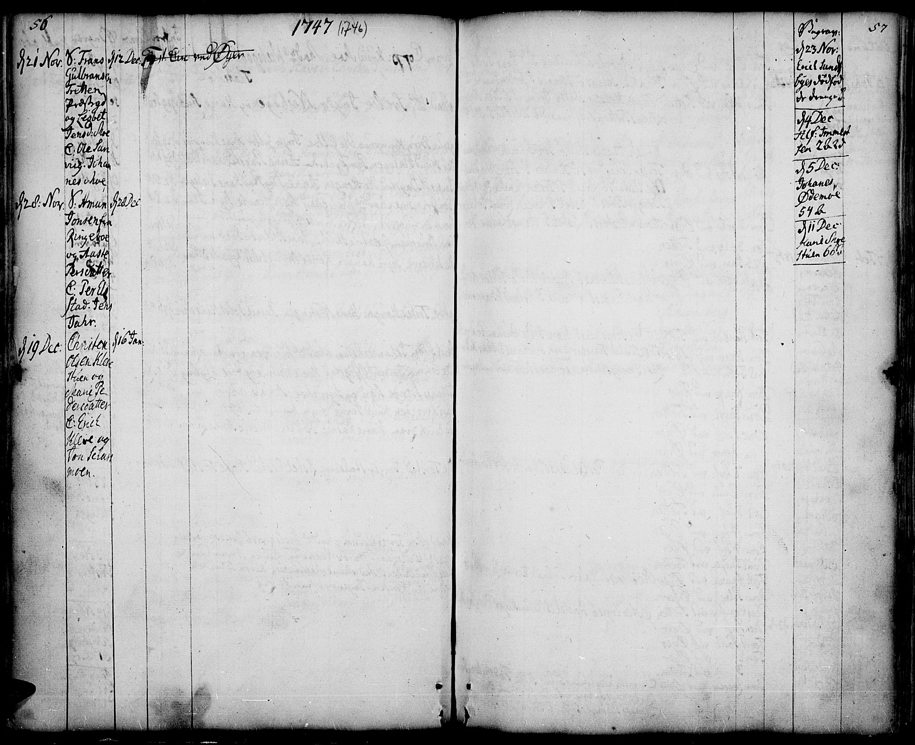 Øyer prestekontor, AV/SAH-PREST-084/H/Ha/Haa/L0002: Parish register (official) no. 2, 1733-1784, p. 56-57