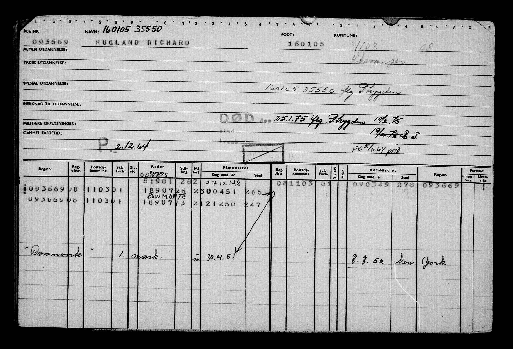 Direktoratet for sjømenn, AV/RA-S-3545/G/Gb/L0057: Hovedkort, 1905, p. 175