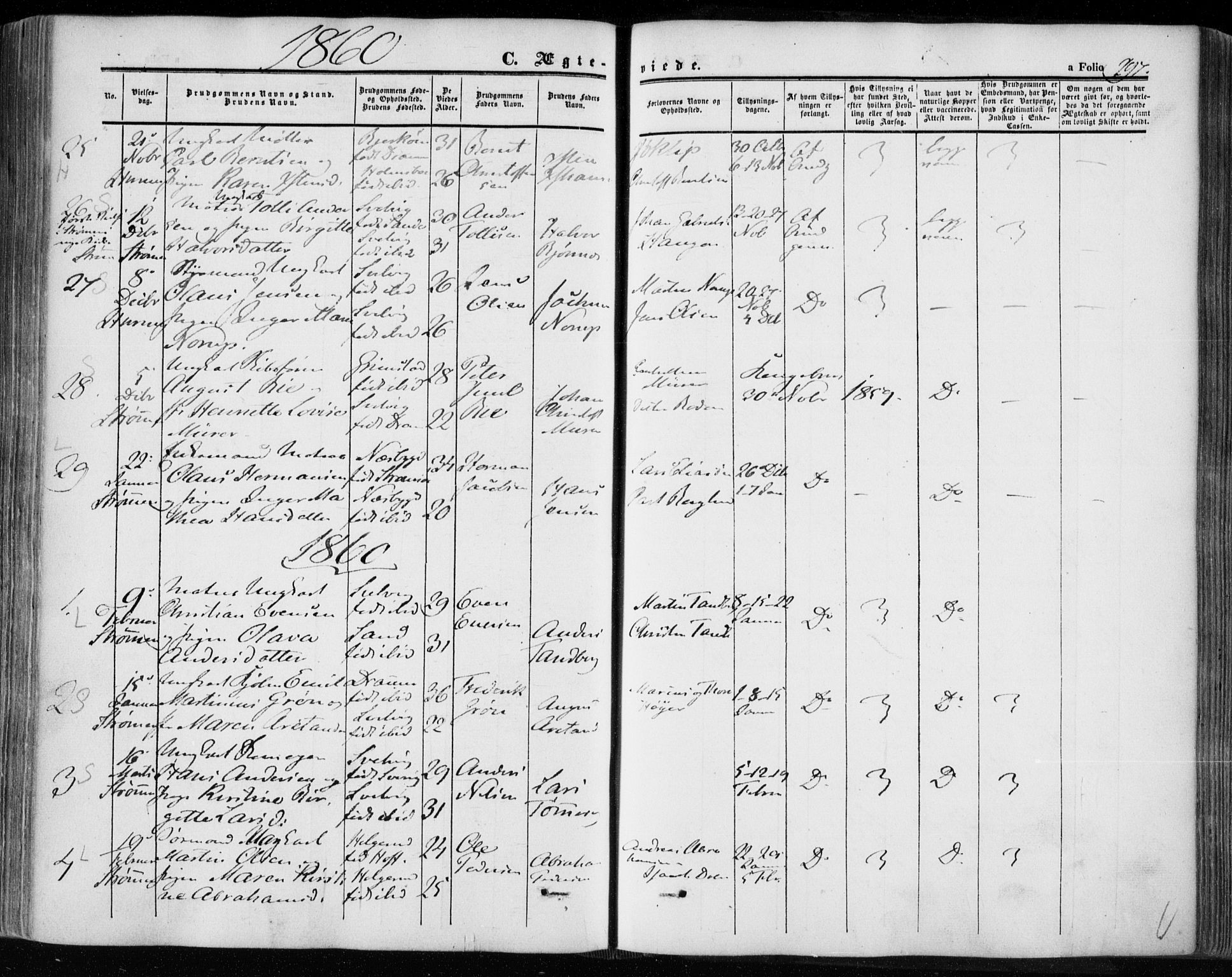 Hurum kirkebøker, SAKO/A-229/F/Fa/L0011: Parish register (official) no. 11, 1847-1860, p. 297
