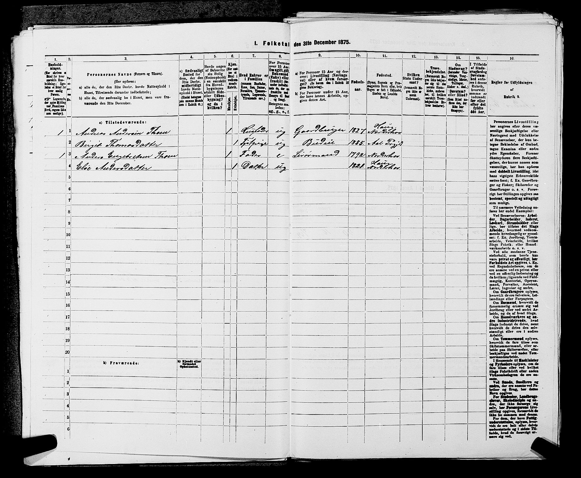 SAKO, 1875 census for 0613L Norderhov/Norderhov, Haug og Lunder, 1875, p. 1700