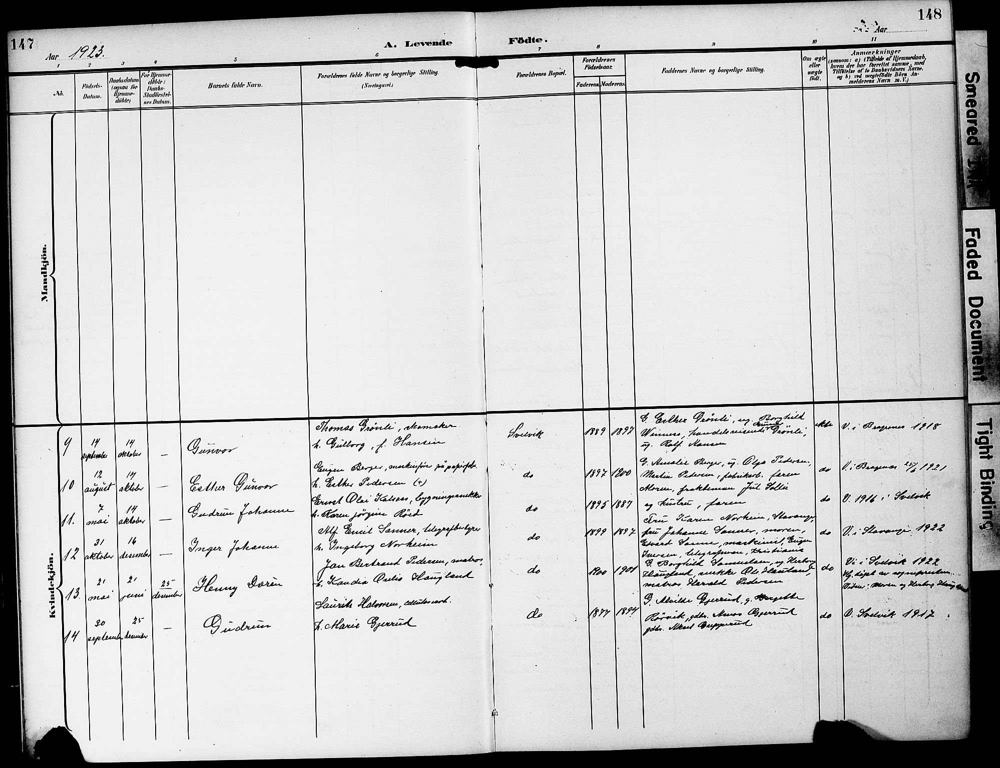 Strømm kirkebøker, AV/SAKO-A-322/G/Gb/L0002: Parish register (copy) no. II 2, 1897-1928, p. 147-148