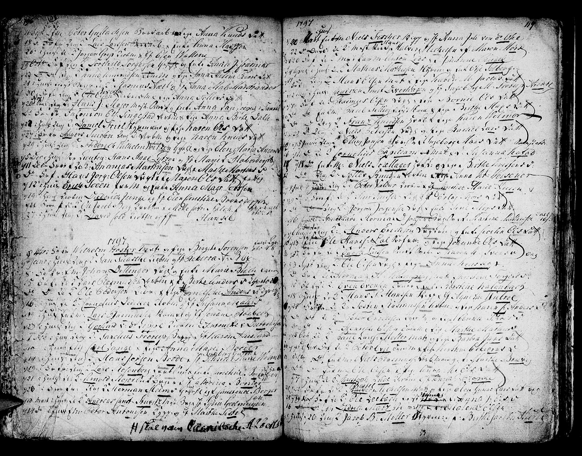 Domkirken sokneprestembete, SAB/A-74801/H/Haa/L0007: Parish register (official) no. A 7, 1725-1826, p. 118-119