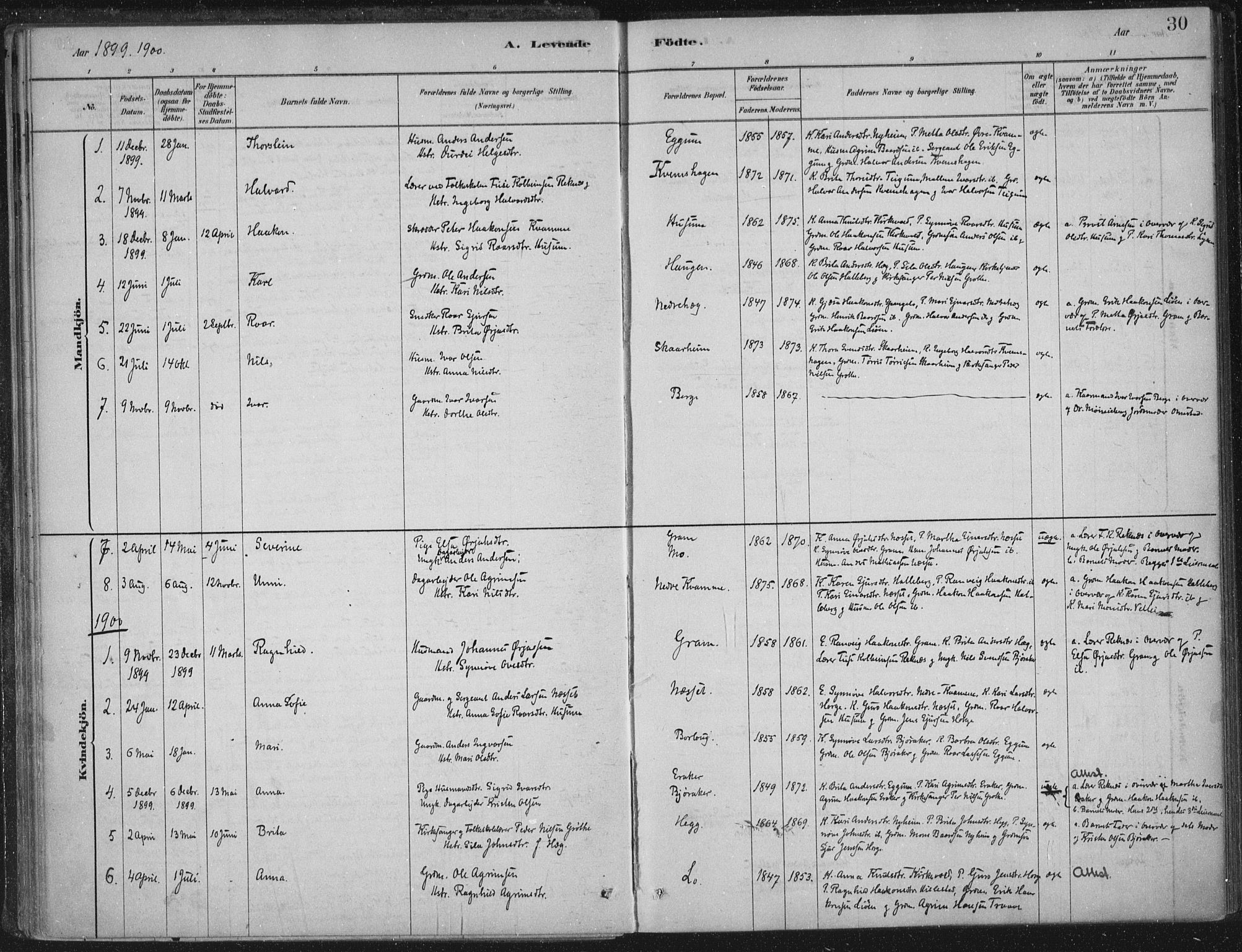 Lærdal sokneprestembete, AV/SAB-A-81201: Parish register (official) no. C  1, 1878-1911, p. 30