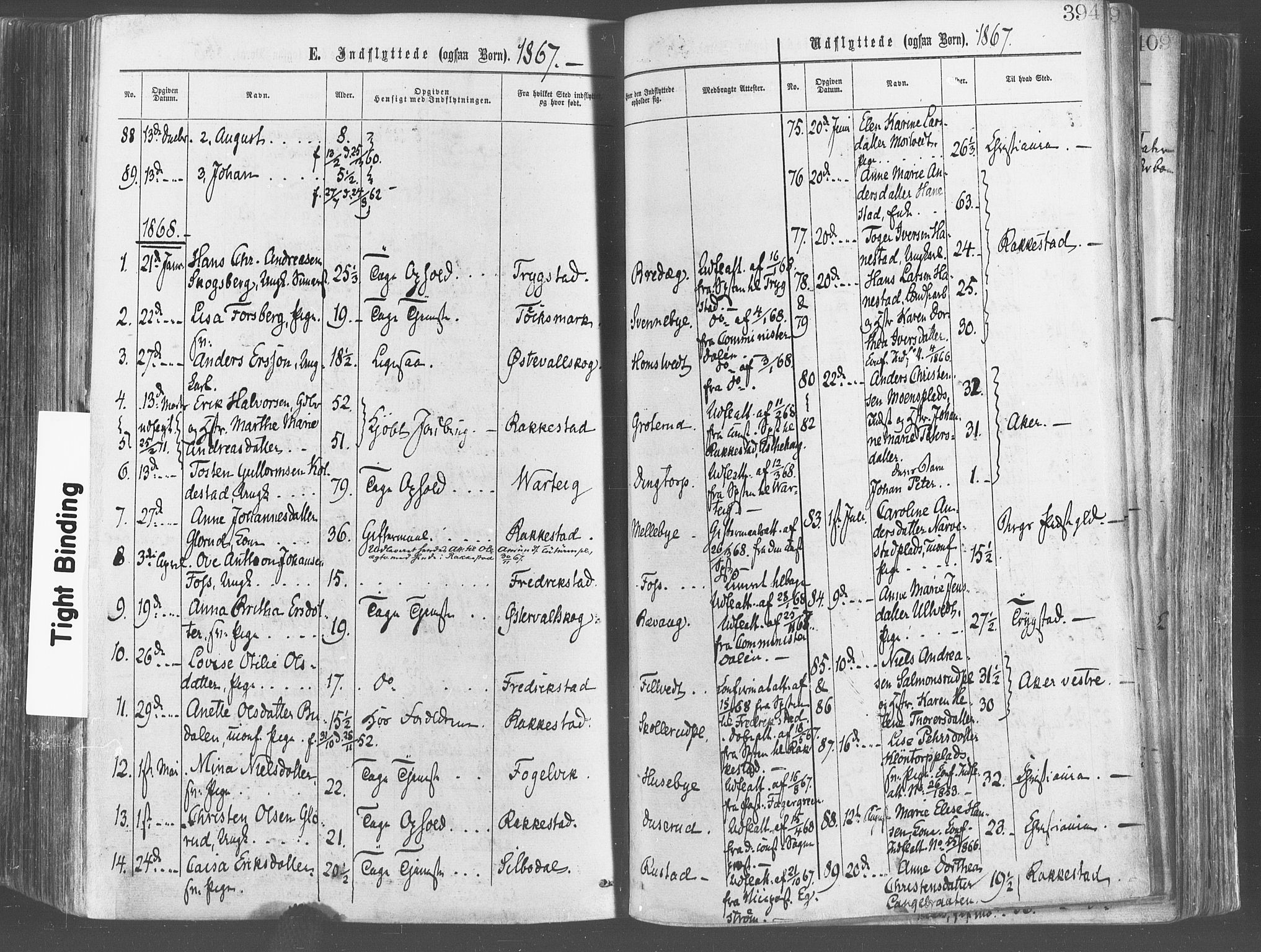 Eidsberg prestekontor Kirkebøker, SAO/A-10905/F/Fa/L0011: Parish register (official) no. I 11, 1867-1878, p. 394