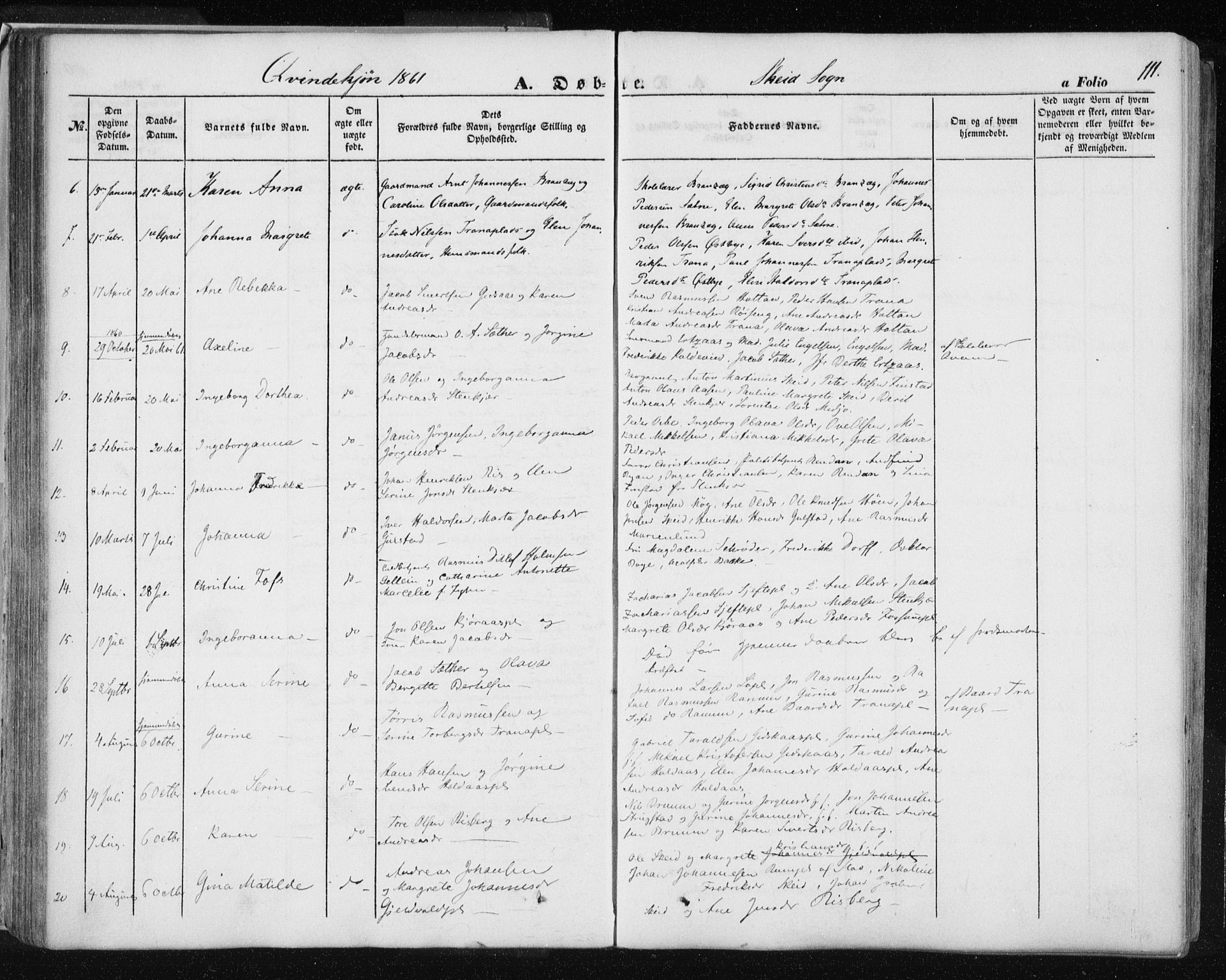 Ministerialprotokoller, klokkerbøker og fødselsregistre - Nord-Trøndelag, SAT/A-1458/735/L0342: Parish register (official) no. 735A07 /2, 1849-1862, p. 111