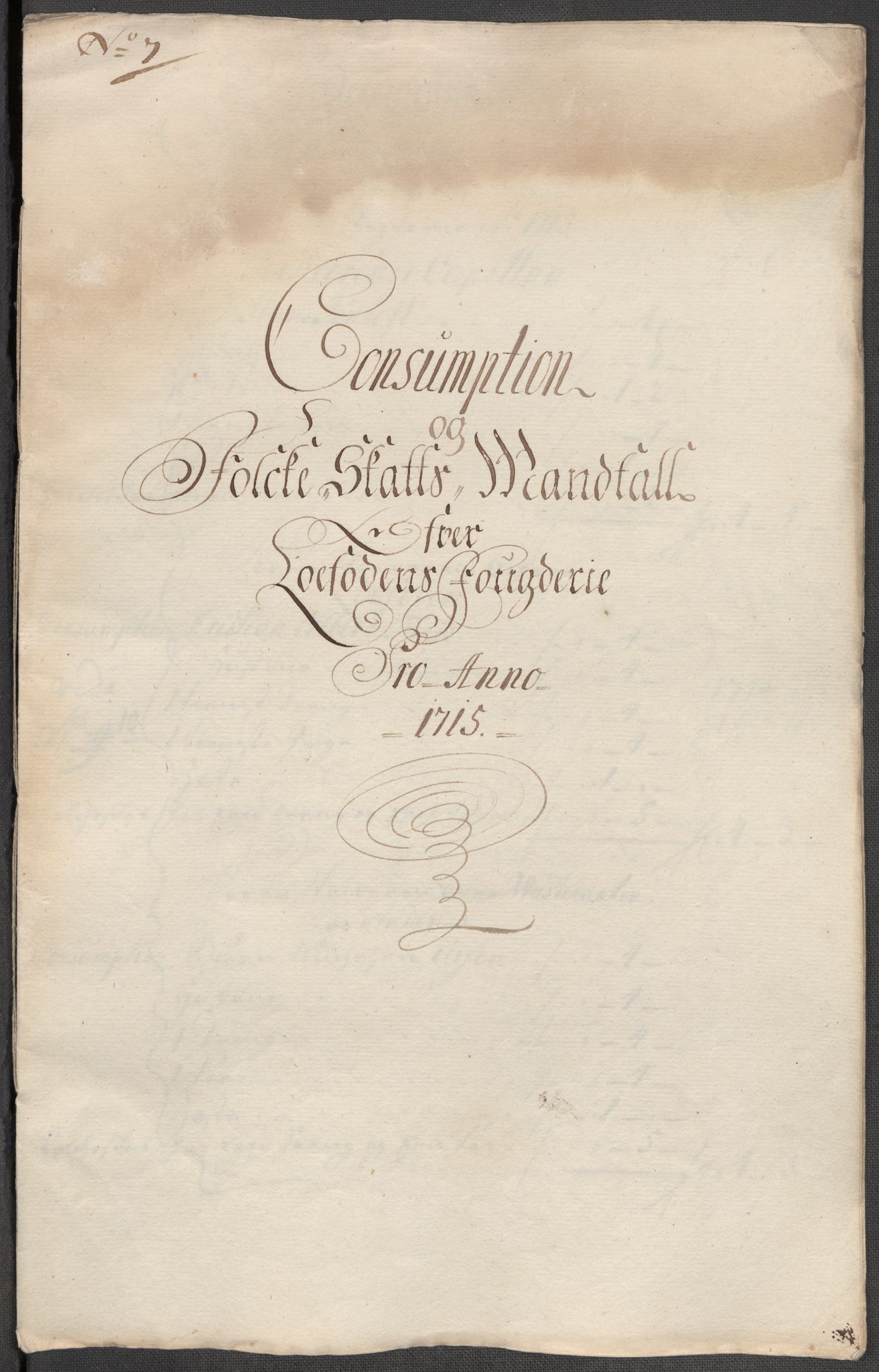 Rentekammeret inntil 1814, Reviderte regnskaper, Fogderegnskap, RA/EA-4092/R67/L4681: Fogderegnskap Vesterålen, Andenes og Lofoten, 1715, p. 88