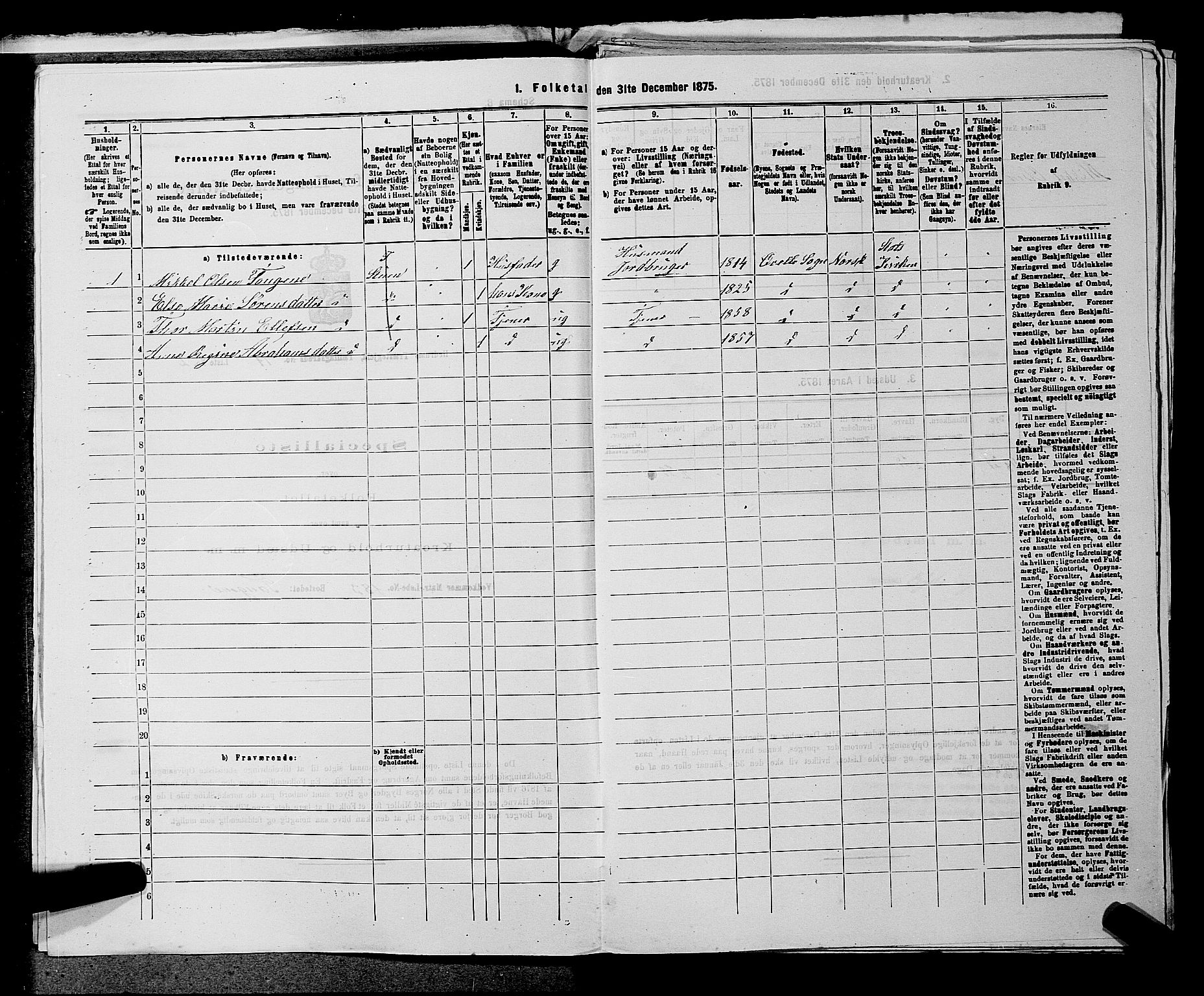 SAKO, 1875 census for 0727P Hedrum, 1875, p. 1035