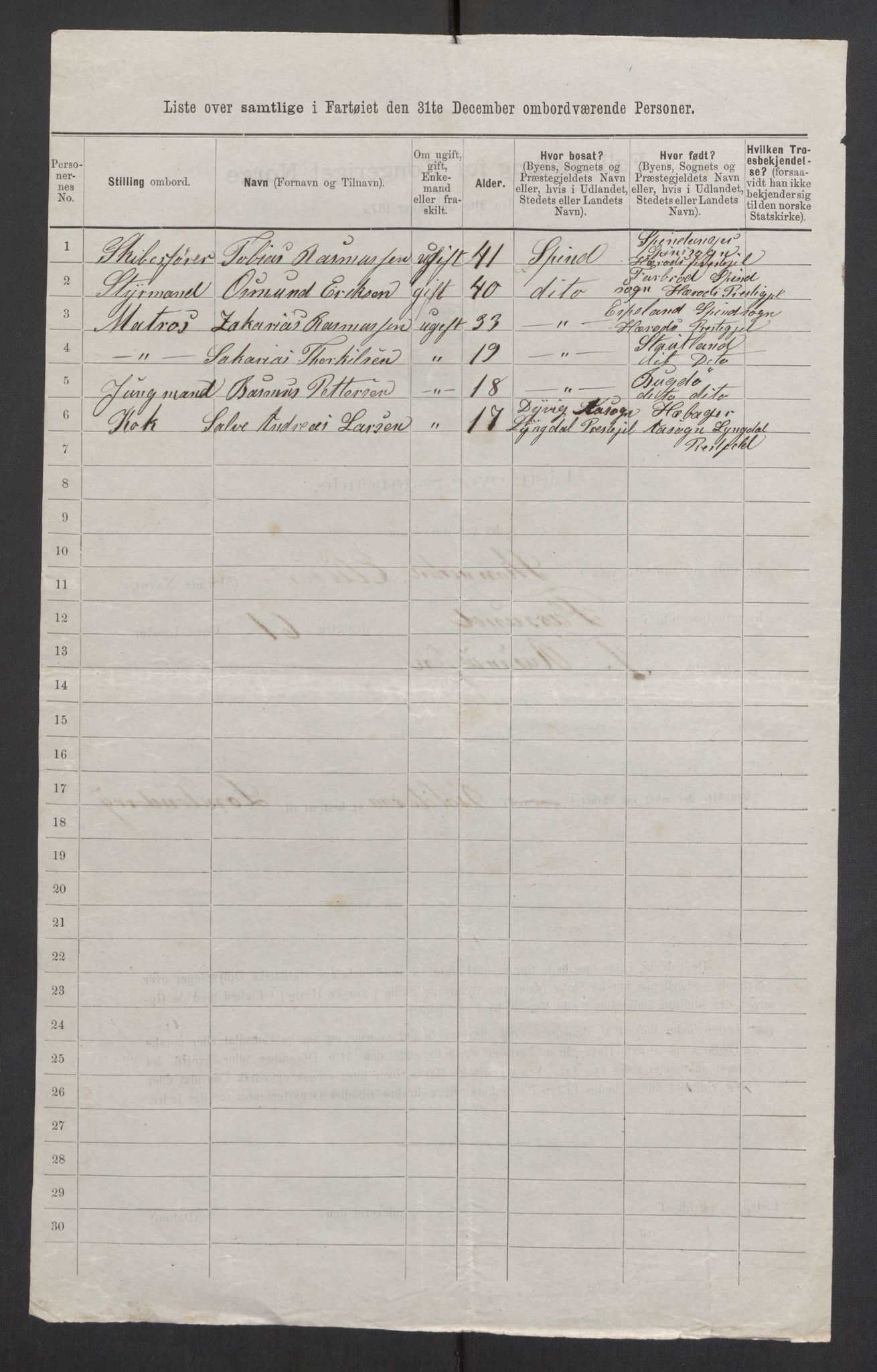 RA, 1875 census, lists of crew on ships: Ships in ports abroad, 1875, p. 373