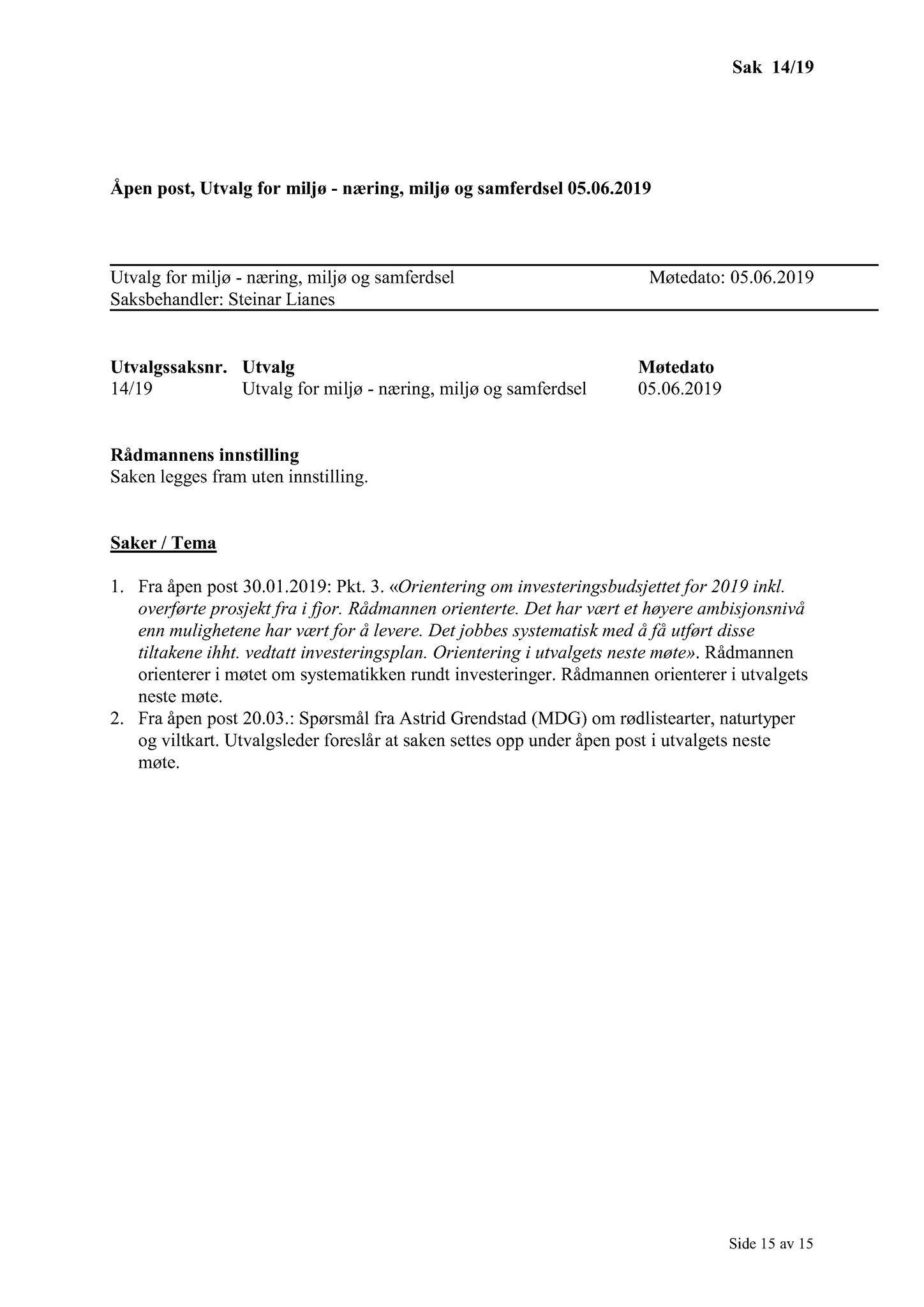 Klæbu Kommune, TRKO/KK/06-UM/L006: Utvalg for miljø - Møtedokumenter 2019, 2019, p. 120