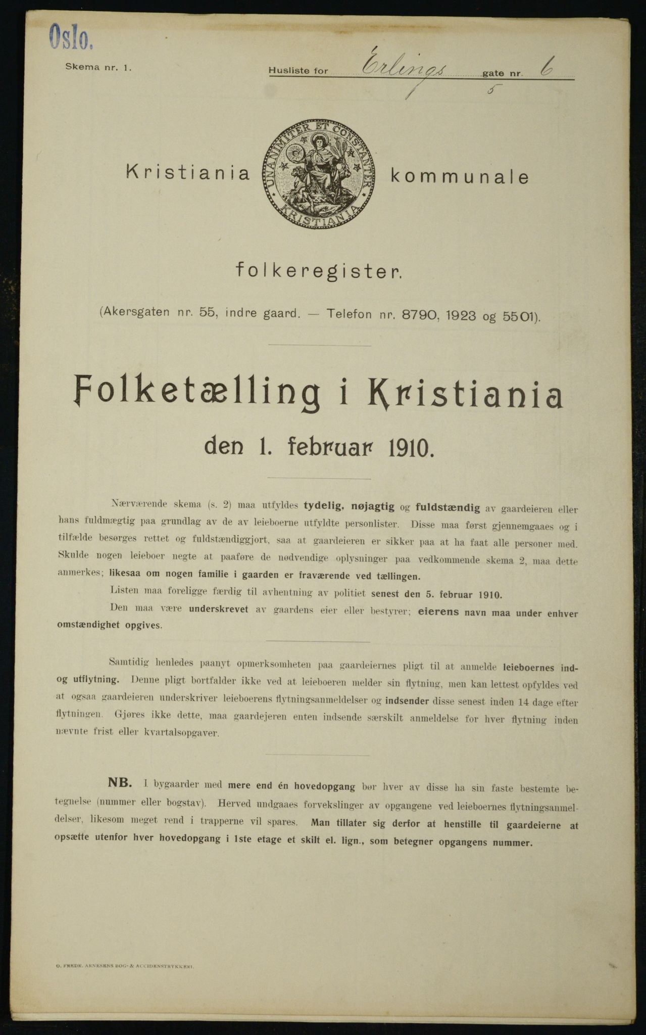 OBA, Municipal Census 1910 for Kristiania, 1910, p. 20671