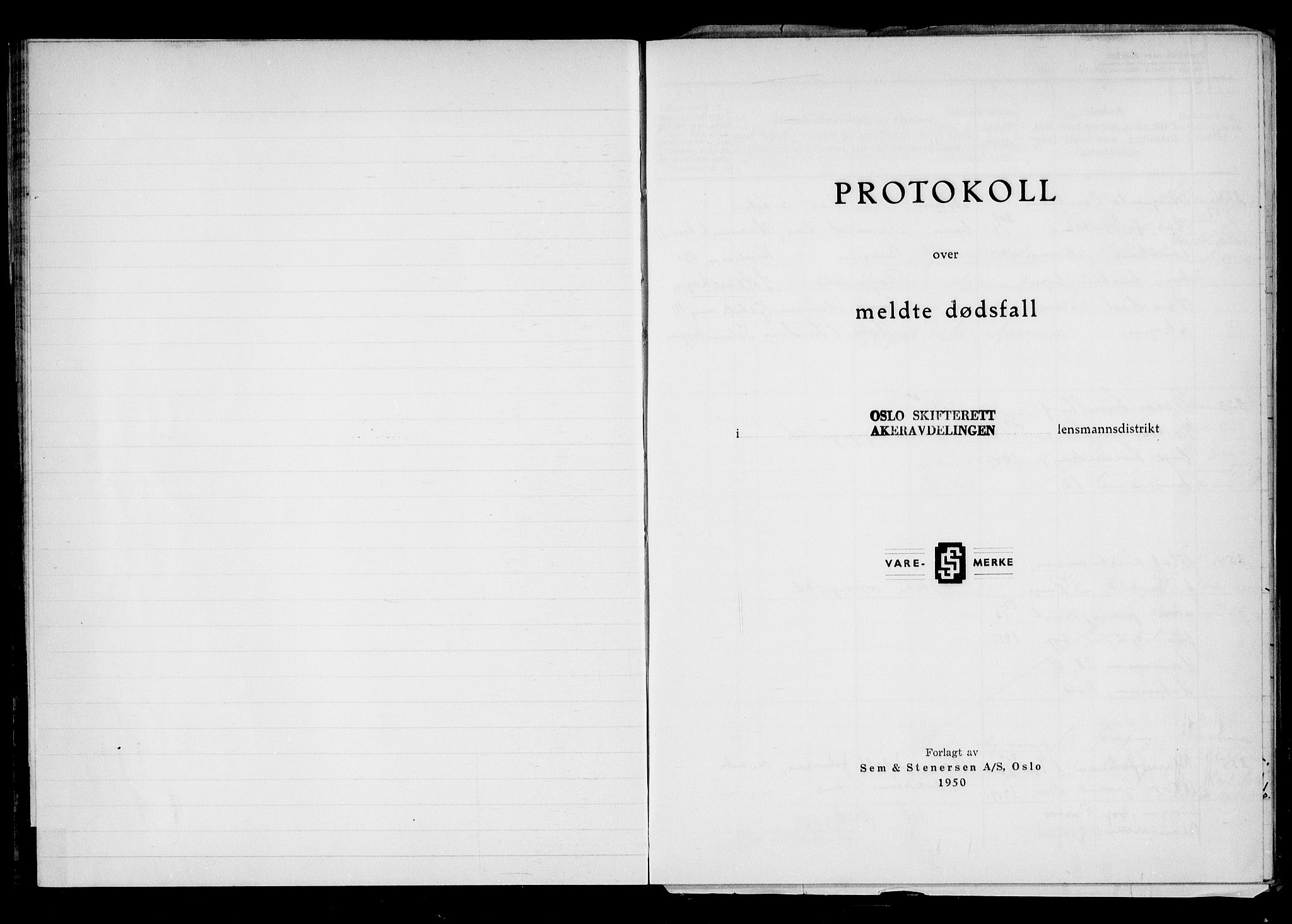 Oslo skifterett, AV/SAO-A-10383/G/Ga/Gad/L0006: Dødsfallsprotokoll - avd. III, 1951