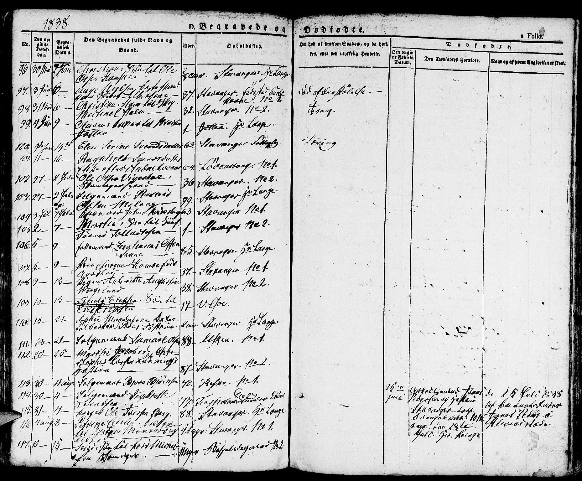 Domkirken sokneprestkontor, SAST/A-101812/001/30/30BA/L0011: Parish register (official) no. A 11, 1832-1856