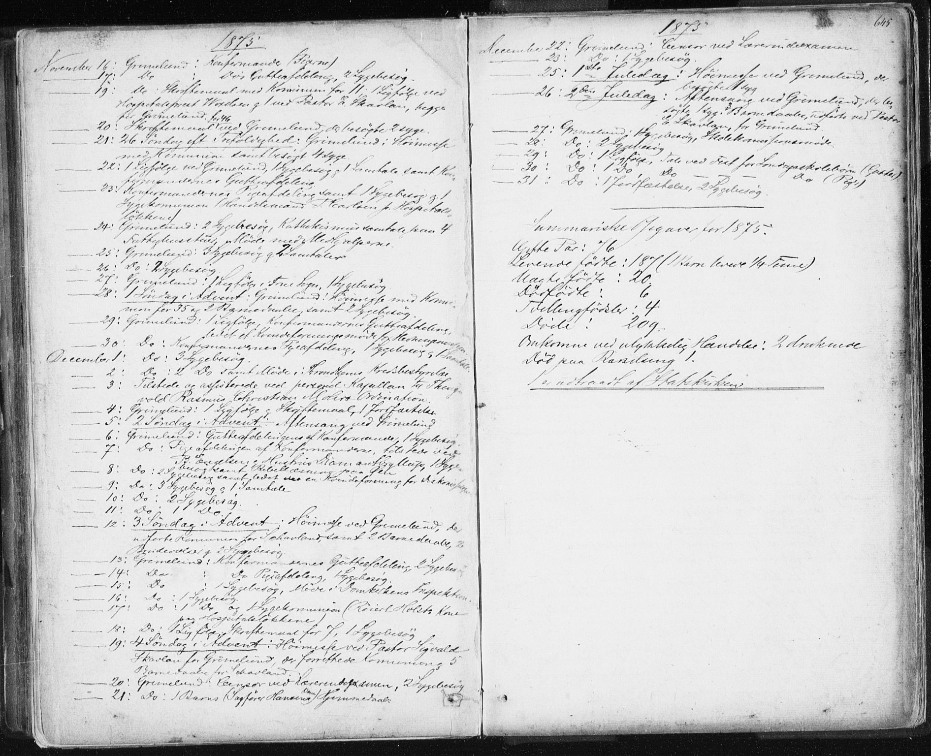 Ministerialprotokoller, klokkerbøker og fødselsregistre - Sør-Trøndelag, SAT/A-1456/601/L0055: Parish register (official) no. 601A23, 1866-1877, p. 645