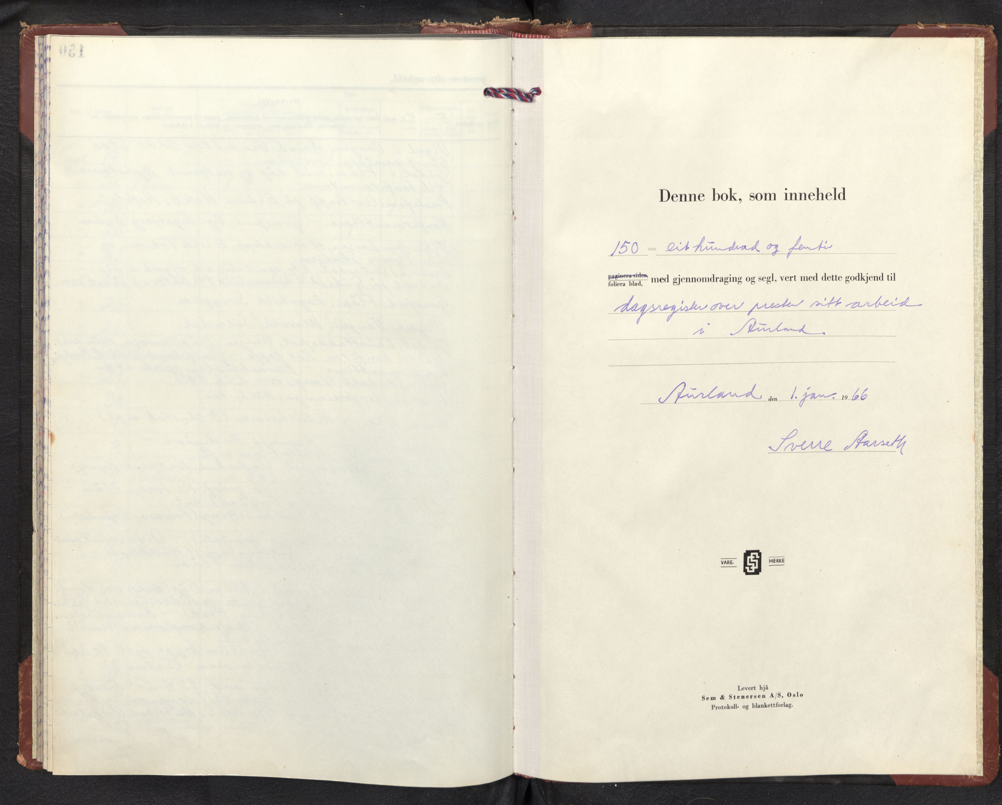 Aurland sokneprestembete, SAB/A-99937/H/Ha/Haf: Diary records no. F 5, 1966-1981, p. 150b-151a