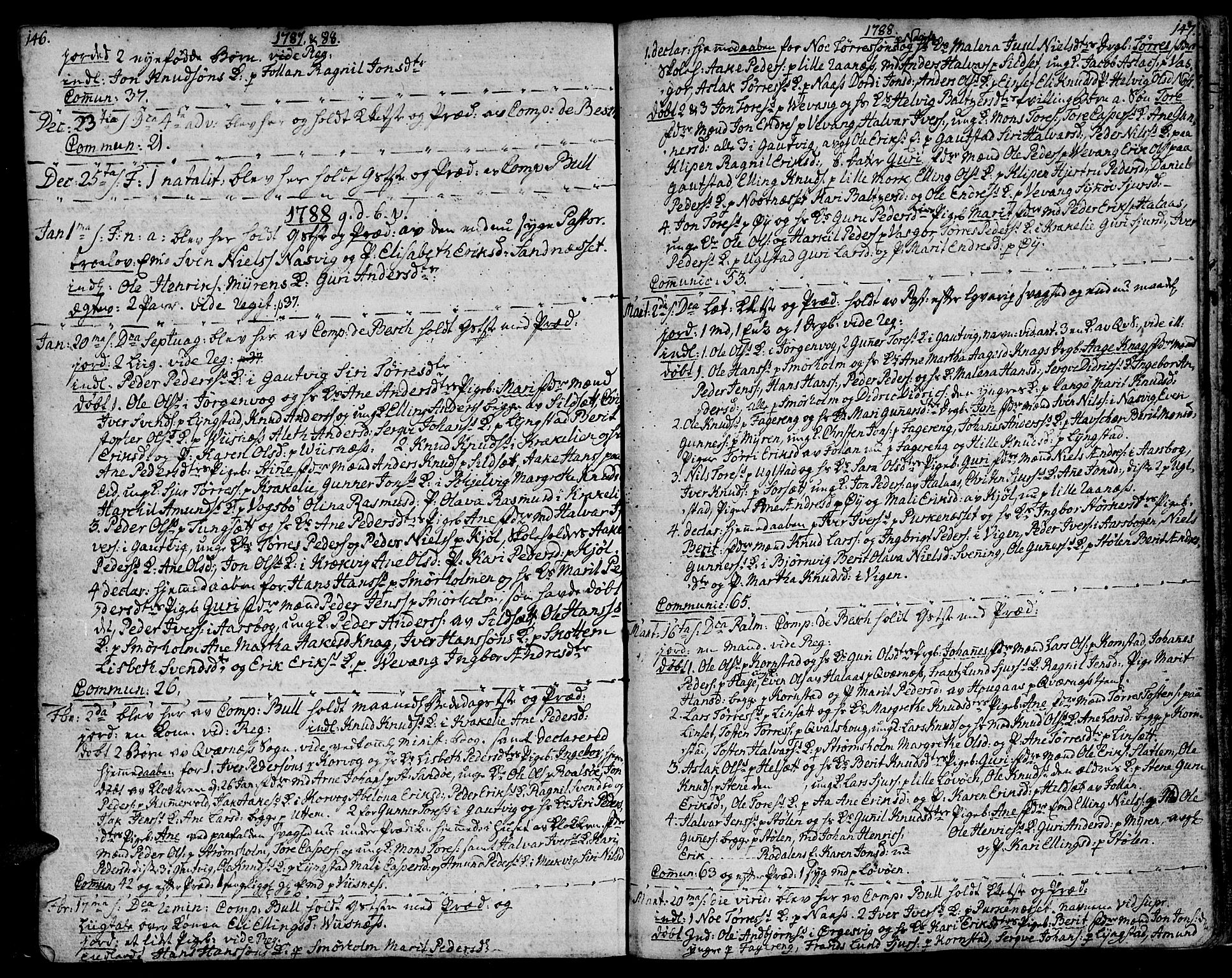 Ministerialprotokoller, klokkerbøker og fødselsregistre - Møre og Romsdal, AV/SAT-A-1454/570/L0829: Parish register (official) no. 570A03, 1769-1788, p. 146-147