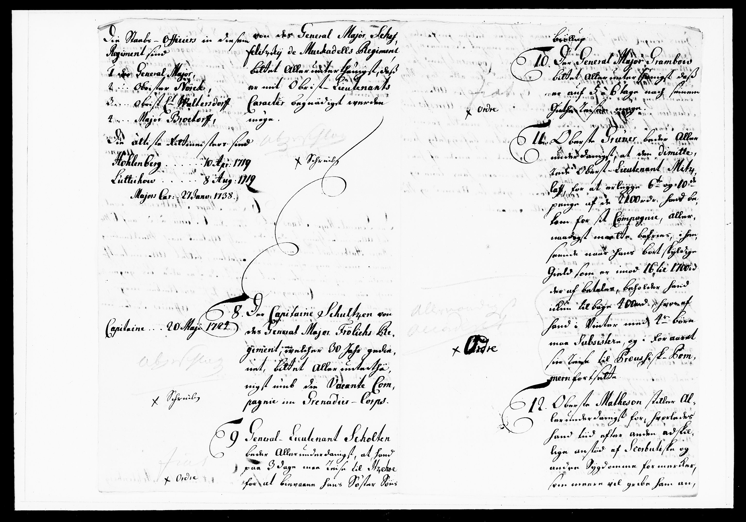 Krigskollegiet, Krigskancelliet, DRA/A-0006/-/1143-1150: Refererede sager, 1738, p. 543