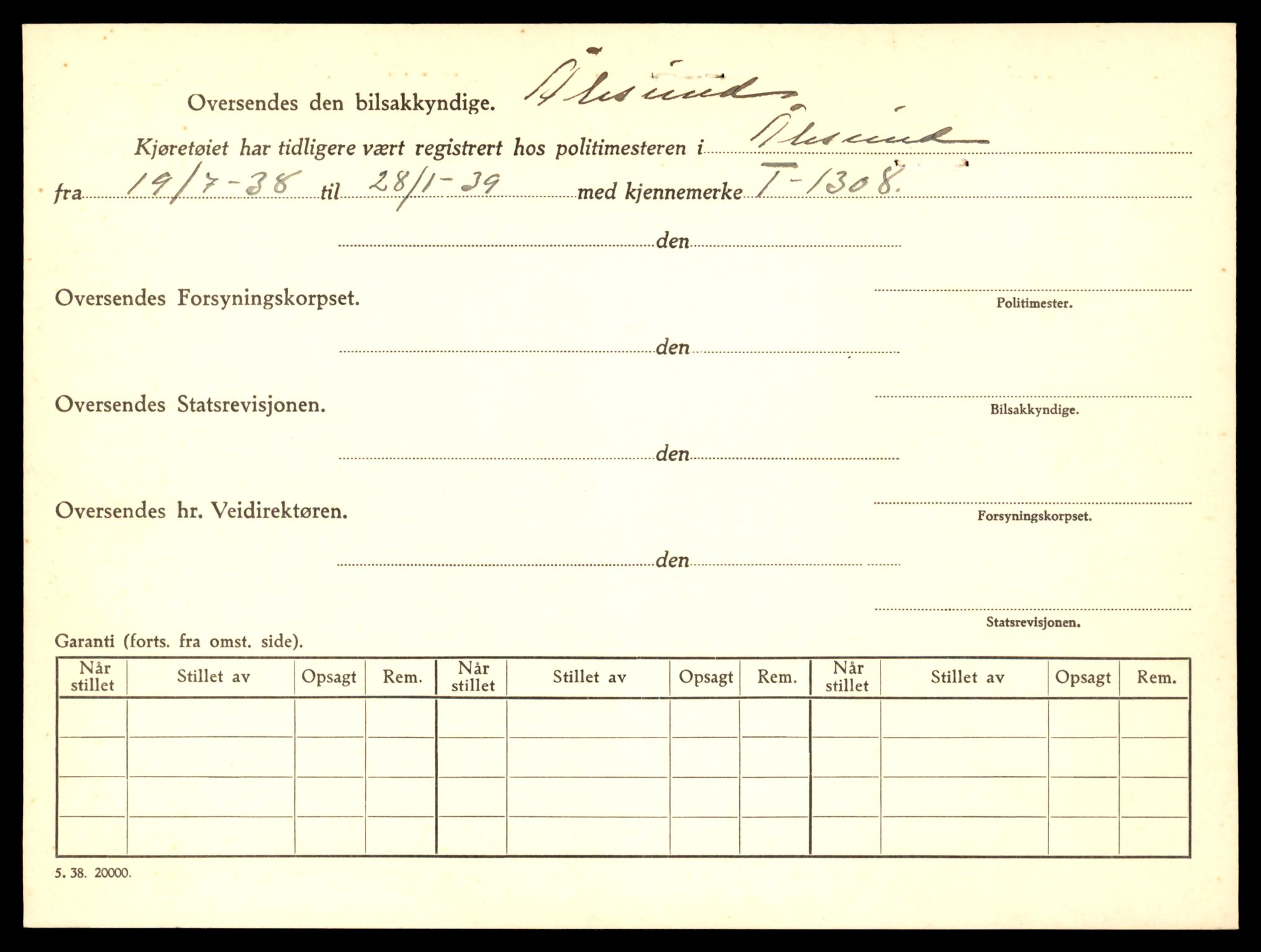 Møre og Romsdal vegkontor - Ålesund trafikkstasjon, AV/SAT-A-4099/F/Fe/L0019: Registreringskort for kjøretøy T 10228 - T 10350, 1927-1998, p. 2804