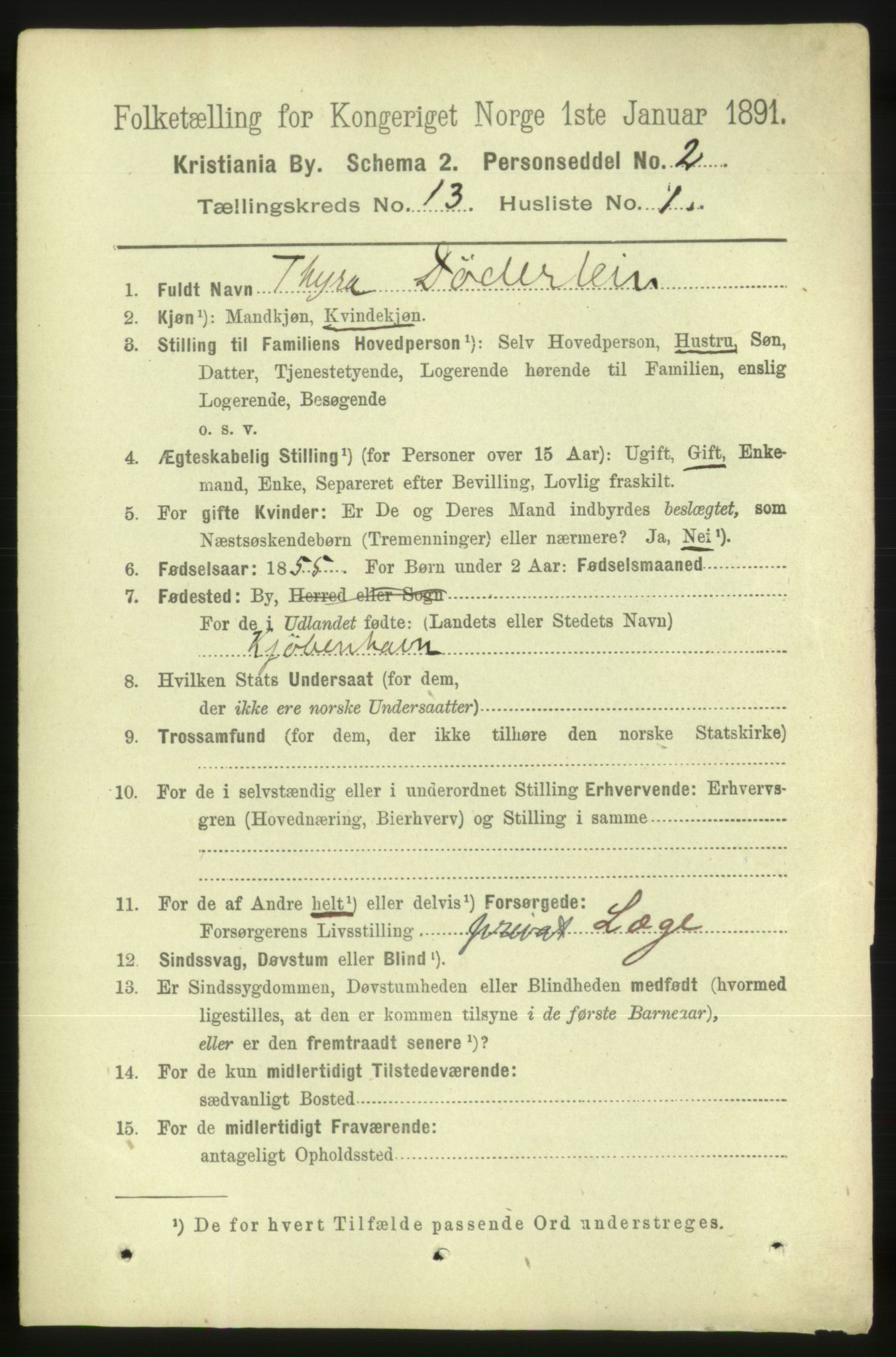 RA, 1891 census for 0301 Kristiania, 1891, p. 5972