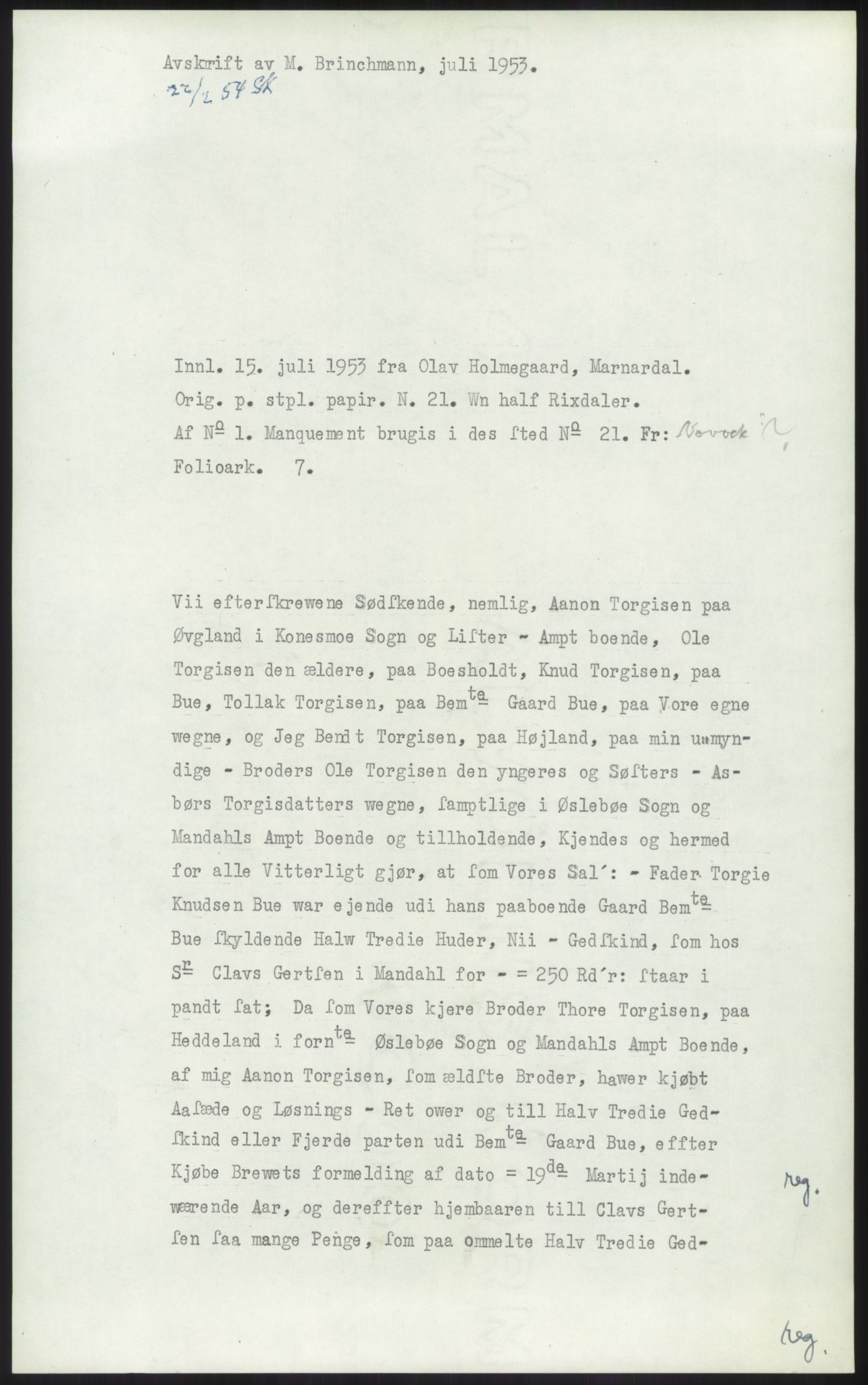 Samlinger til kildeutgivelse, Diplomavskriftsamlingen, AV/RA-EA-4053/H/Ha, p. 1618