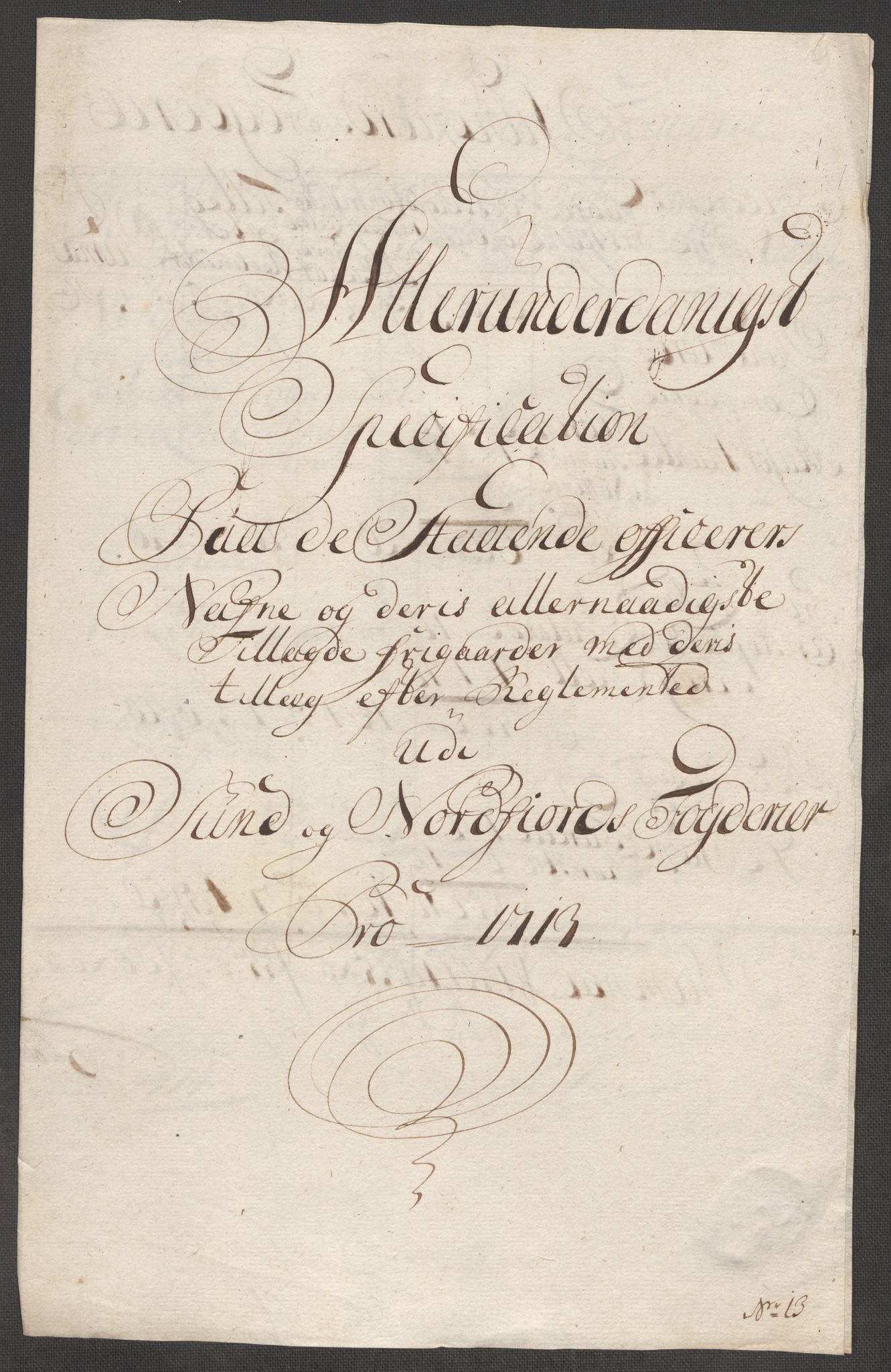 Rentekammeret inntil 1814, Reviderte regnskaper, Fogderegnskap, RA/EA-4092/R53/L3437: Fogderegnskap Sunn- og Nordfjord, 1713, p. 343