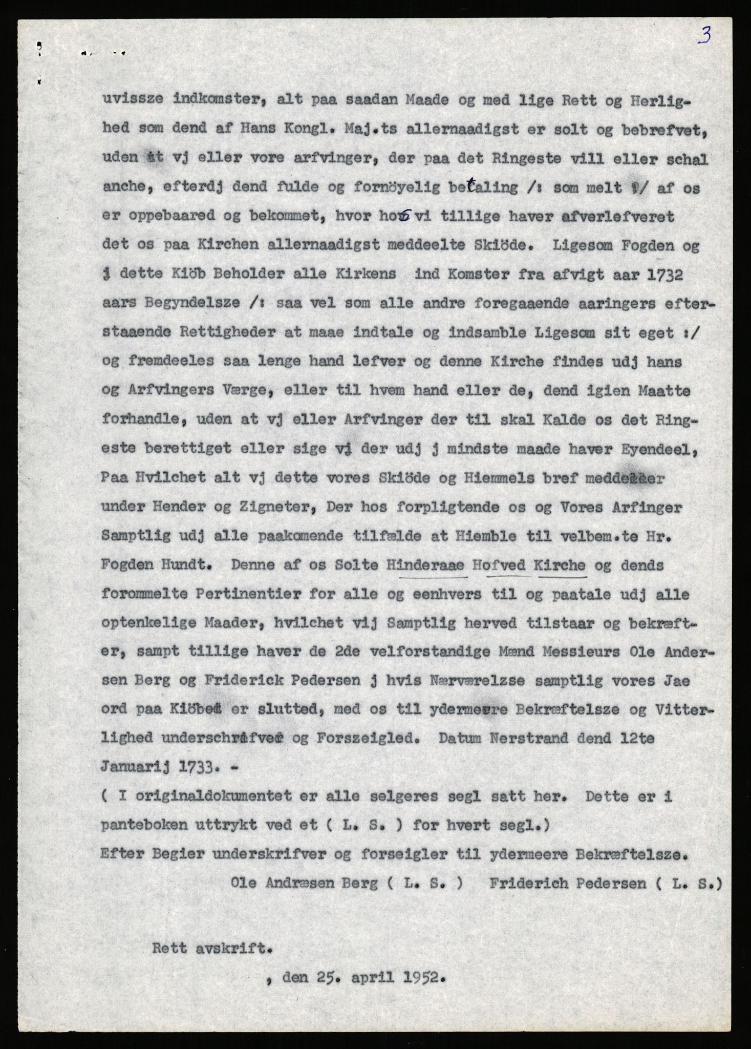 Statsarkivet i Stavanger, SAST/A-101971/03/Y/Yj/L0061: Avskrifter sortert etter gårdsnavn: Møgedal - Nes, 1750-1930, p. 443
