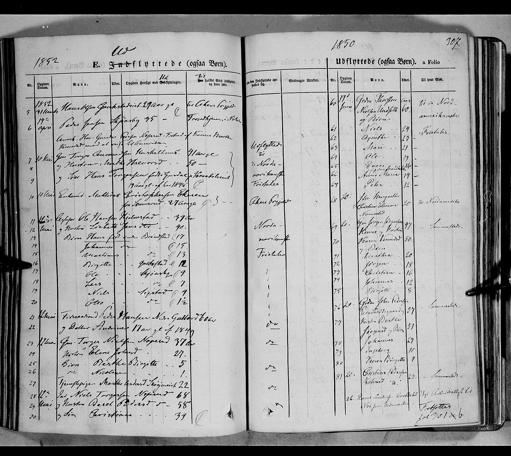 Biri prestekontor, SAH/PREST-096/H/Ha/Haa/L0005: Parish register (official) no. 5, 1843-1854, p. 307
