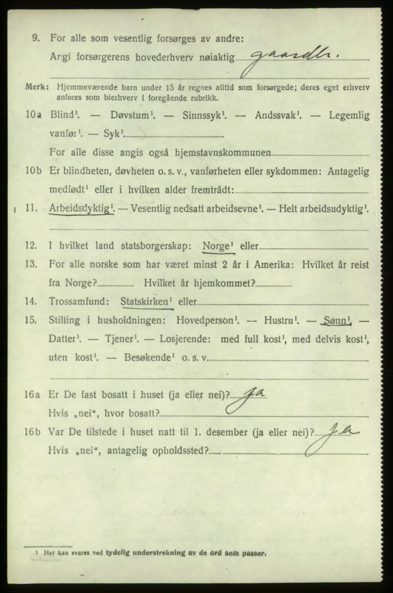 SAB, 1920 census for Stord, 1920, p. 1766